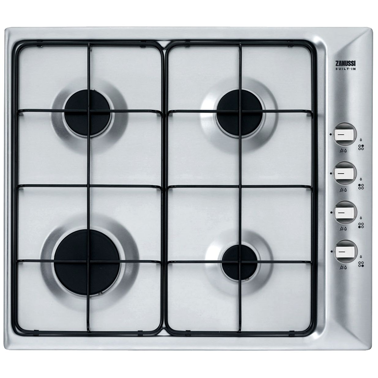 Zanussi ZGL62ITX Gas Hob, Stainless Steel at John Lewis