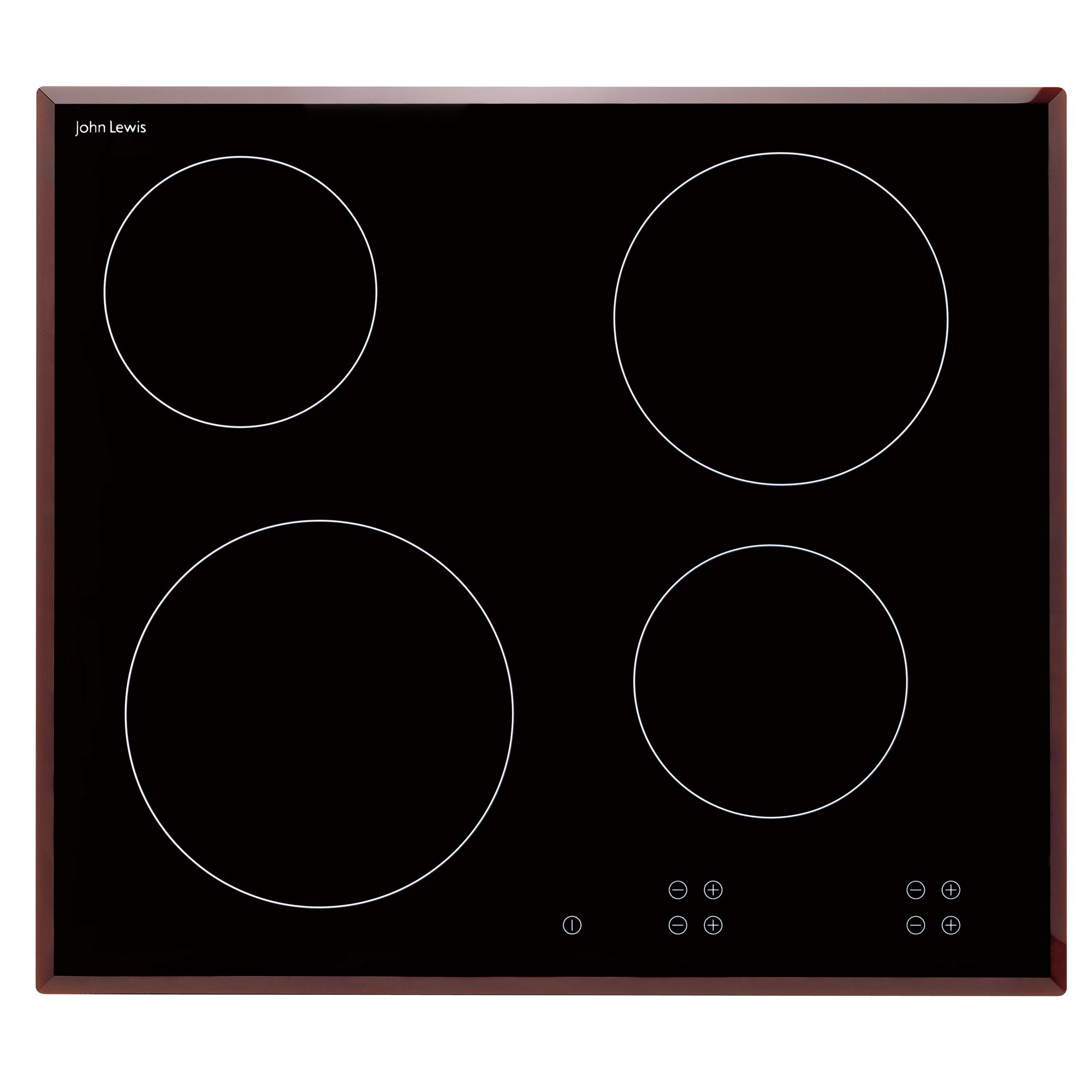 John Lewis JLBICH605 Ceramic Hob, Black at John Lewis