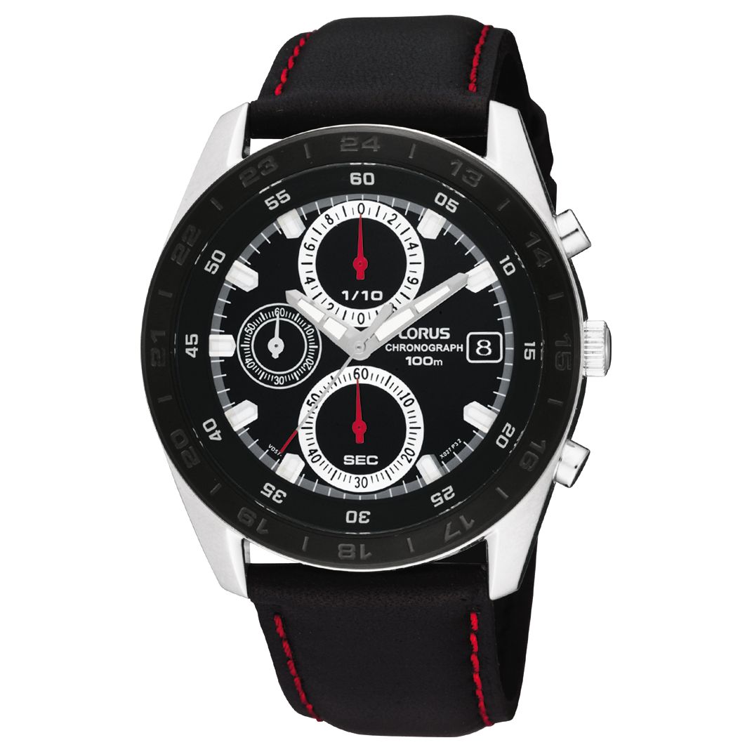 Lorus RM309BX9 Chronograph Mens Watch, Black