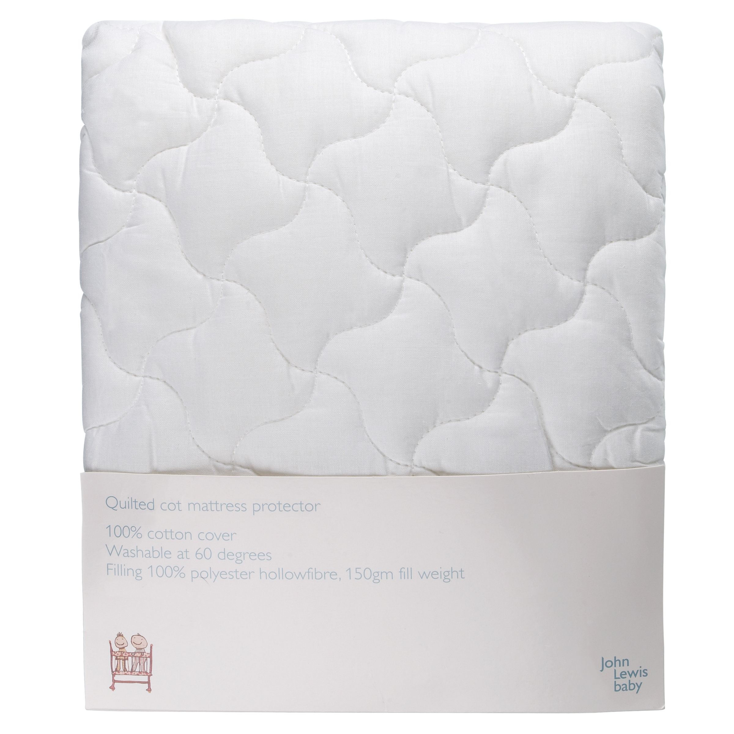 John Lewis Baby Quilted Cot Mattress Protector,