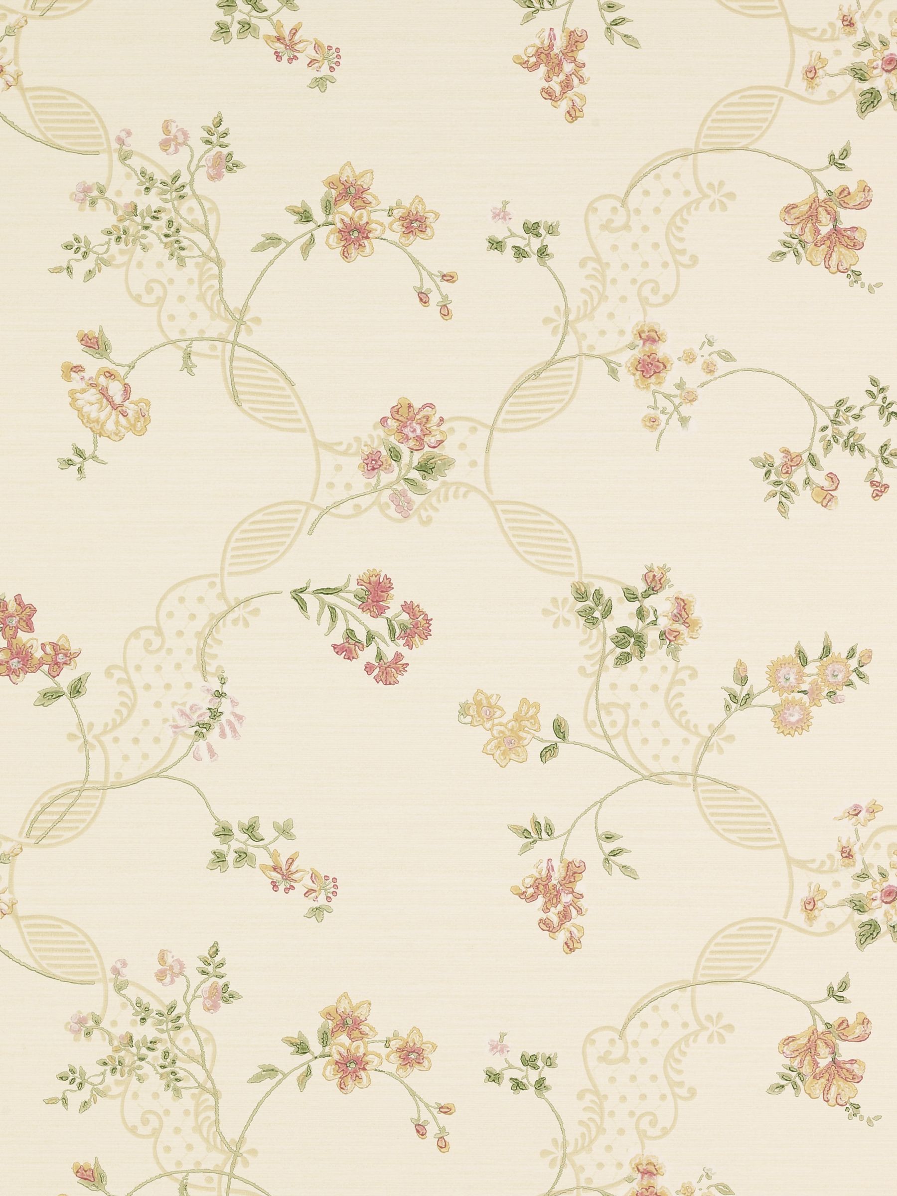 Sanderson Wallpaper, Anna Maria DHONAN104, Gold / Red furniture