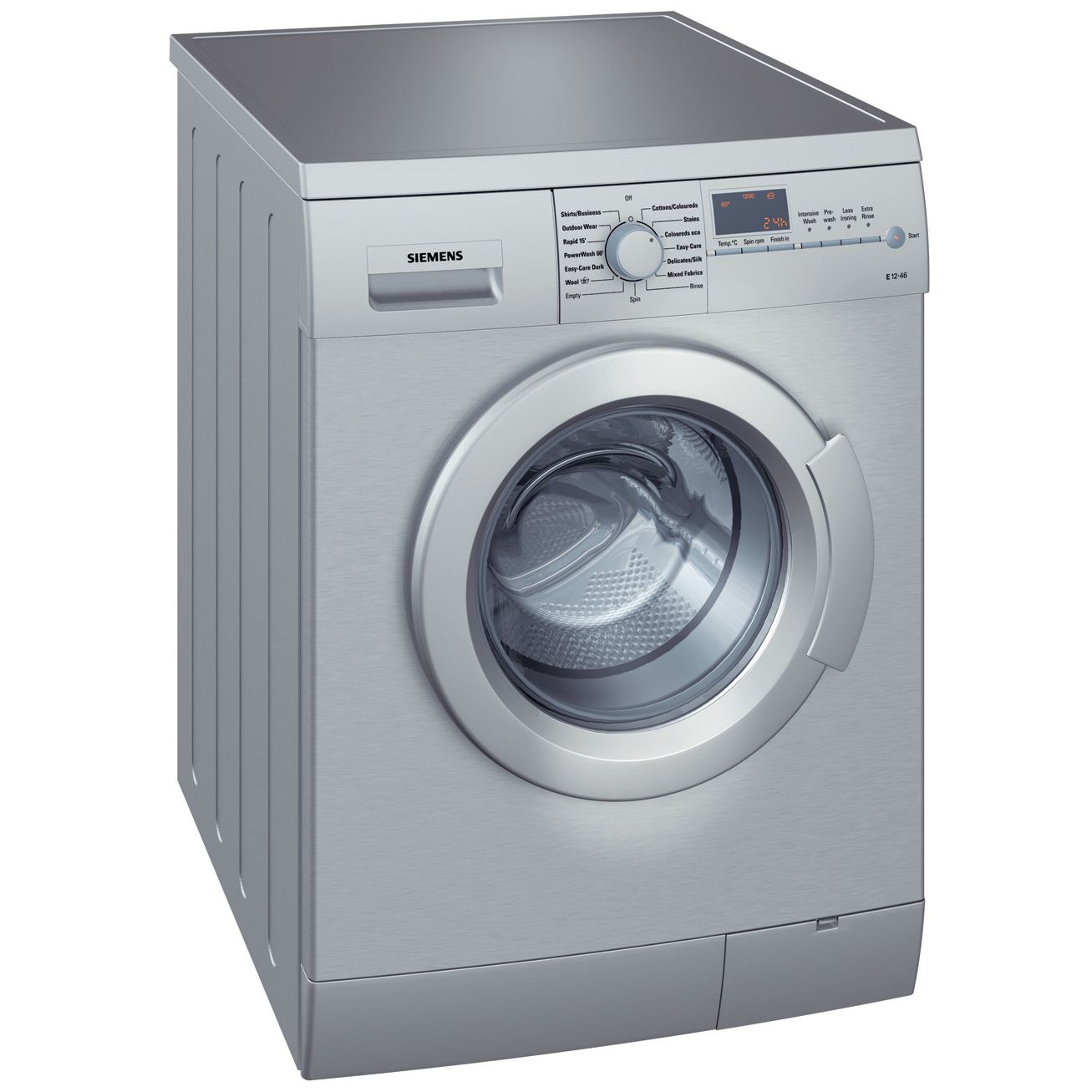 Siemens WM12E46SGB Washing Machine Stainless Steel
