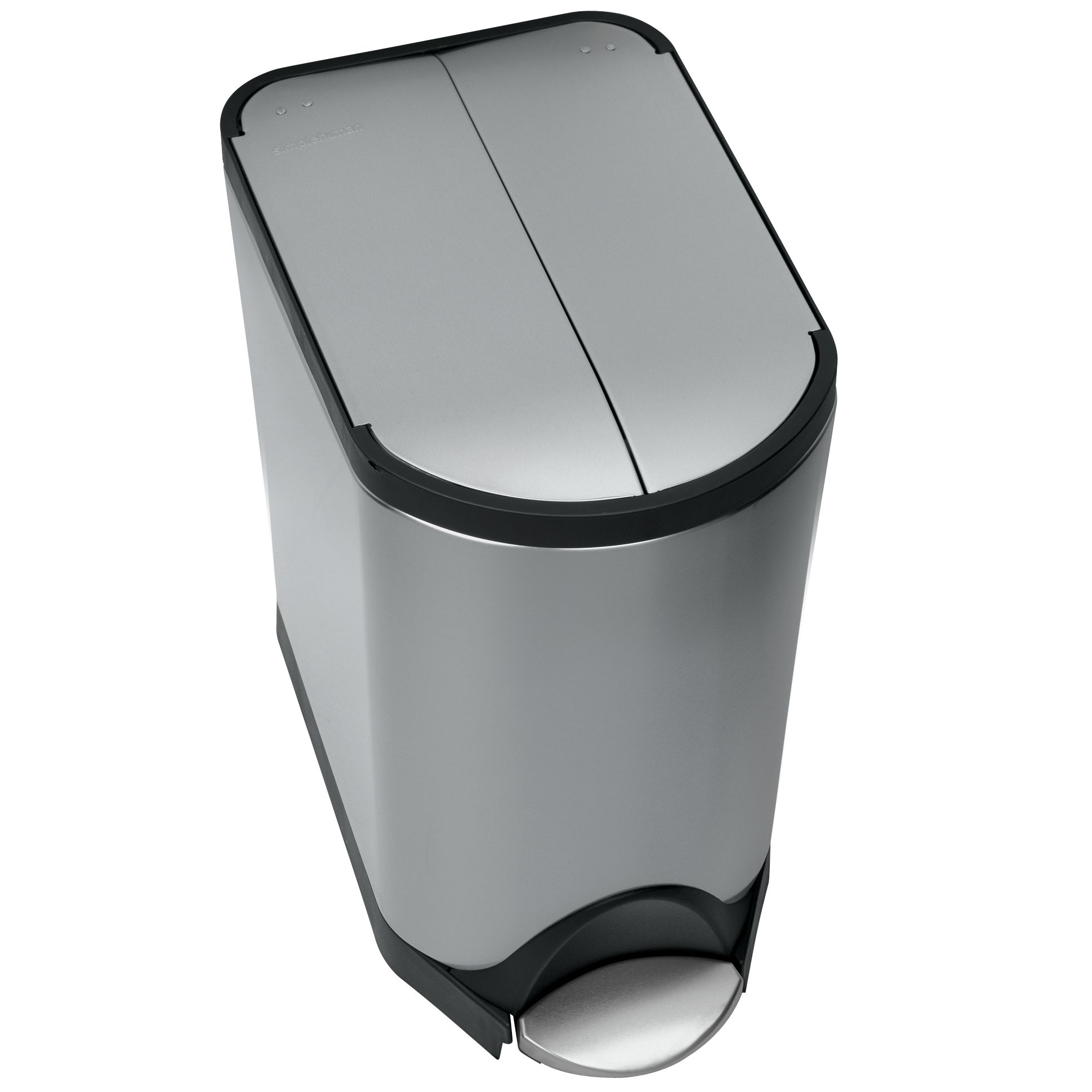 simplehuman Butterfly Bin, Brushed Stainless Steel, 20L