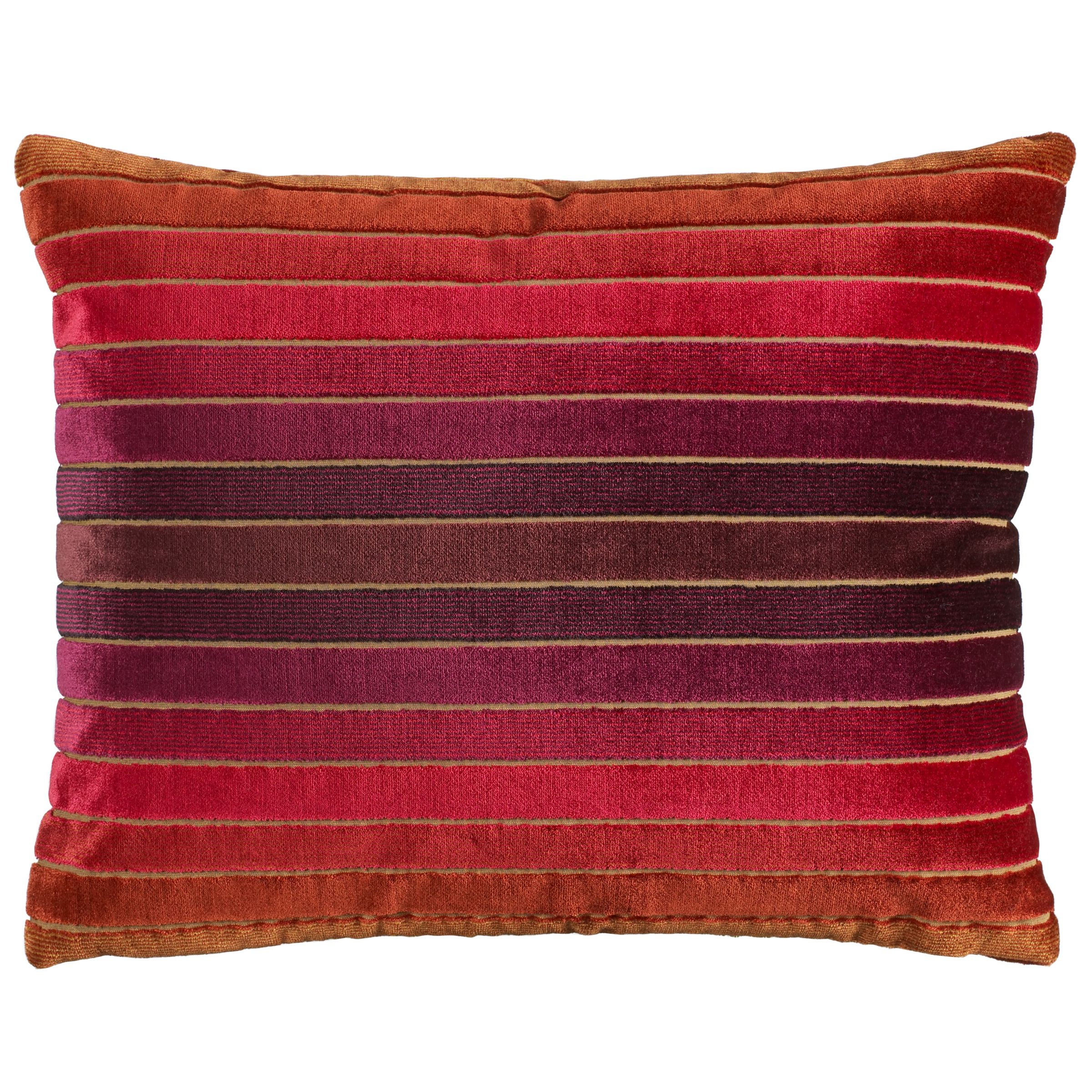 Sanderson Velluti Stripe Cushion, Multi / Red