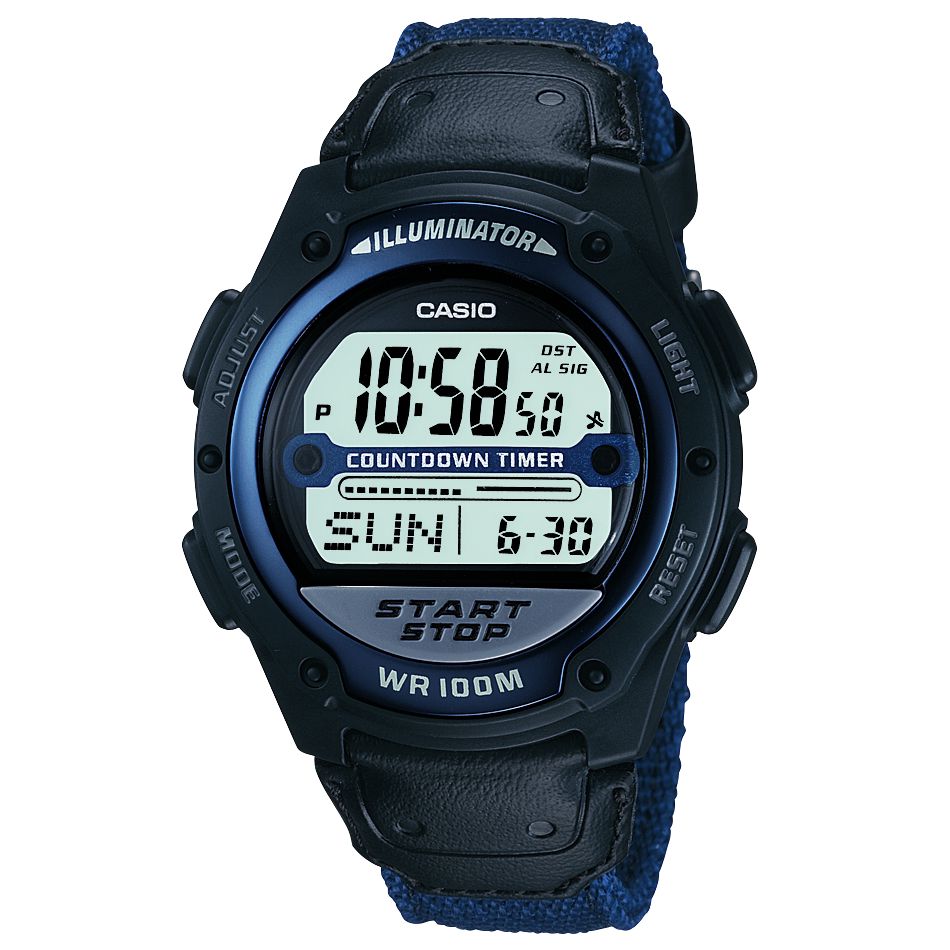 Casio W 756B 2AVER Illuminator Digital Mens Watch Black
