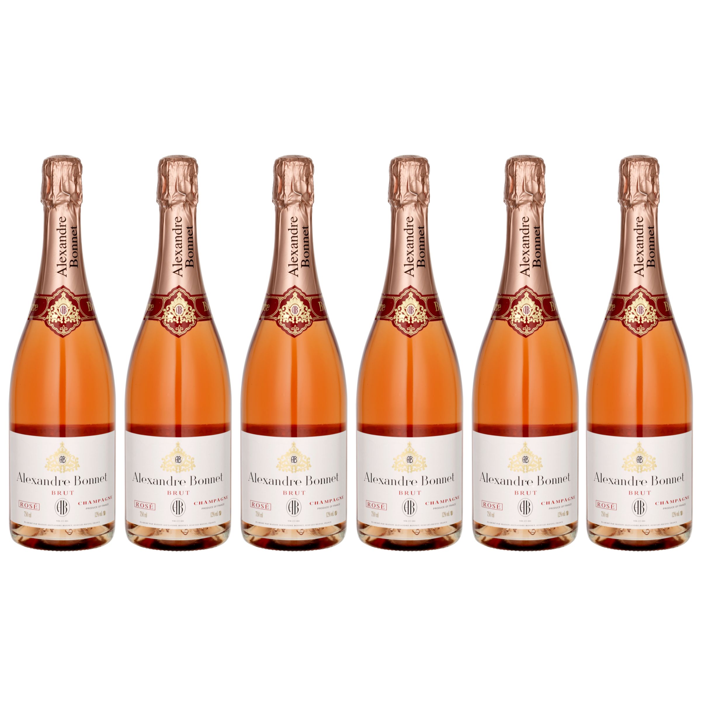 Alexandre Bonnet Brut Rosé NV Champagne, Case of 6