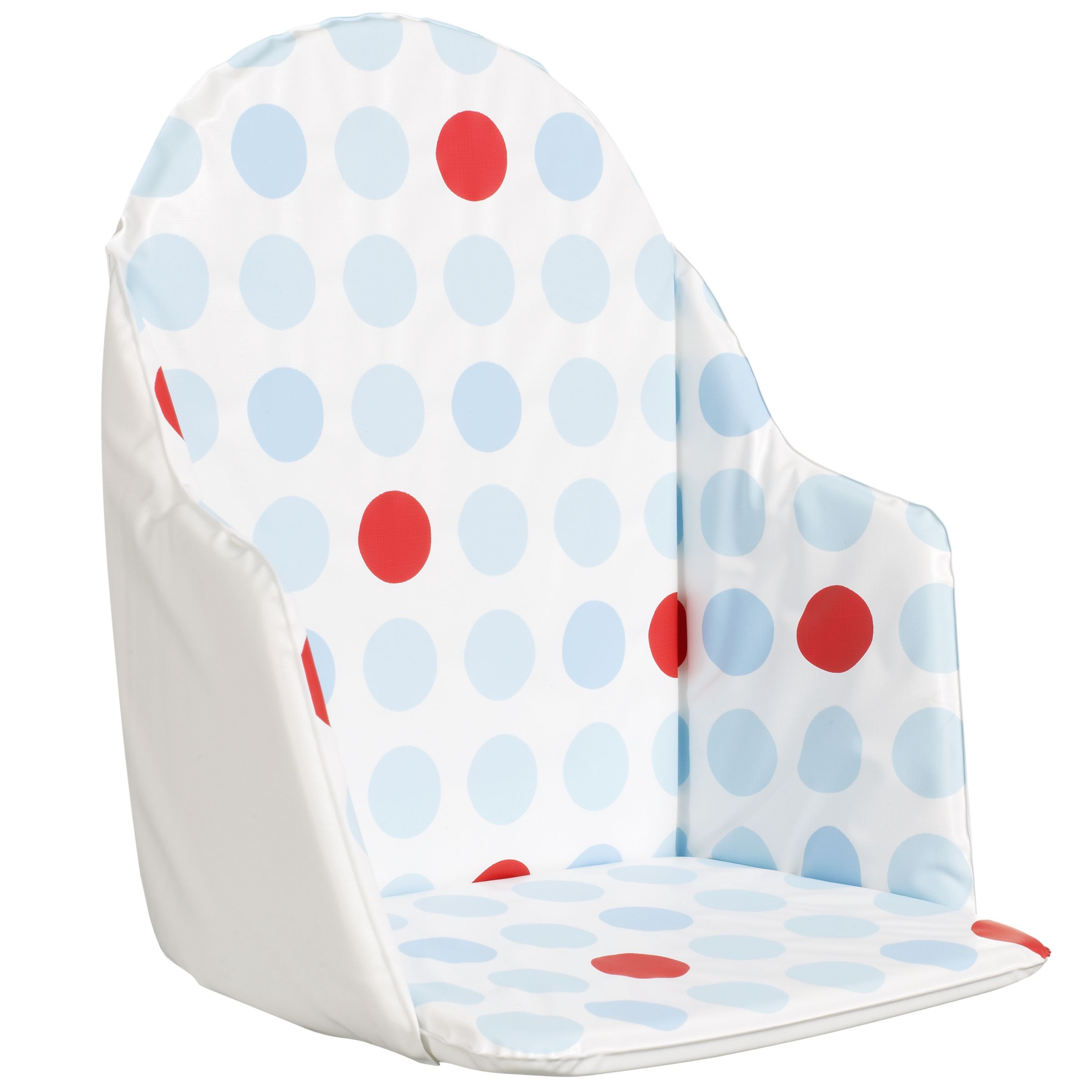 John Lewis Spot Highchair Insert, Blue/Red