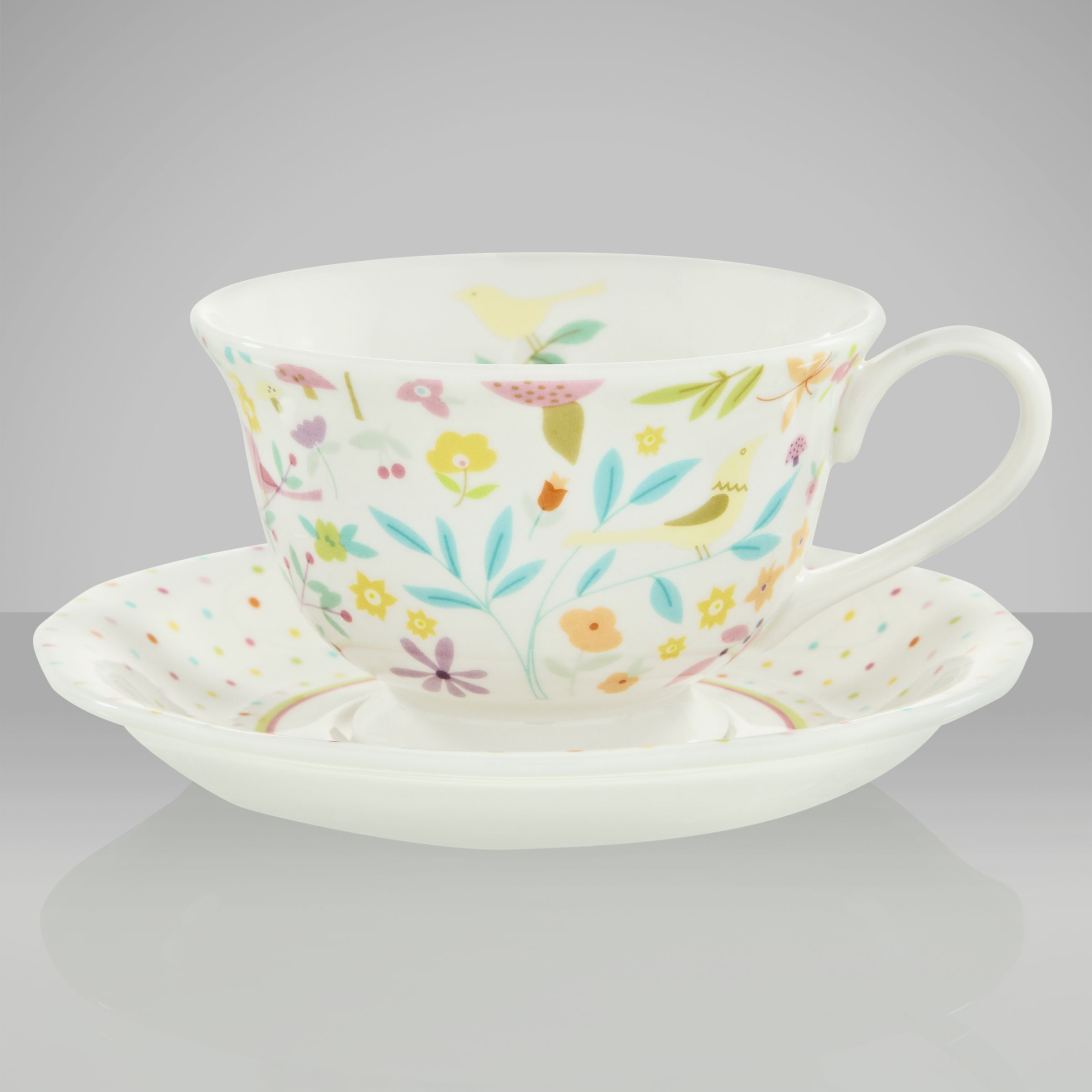 Portmeirion Secret Garden Porcelain Teacup & Saucer