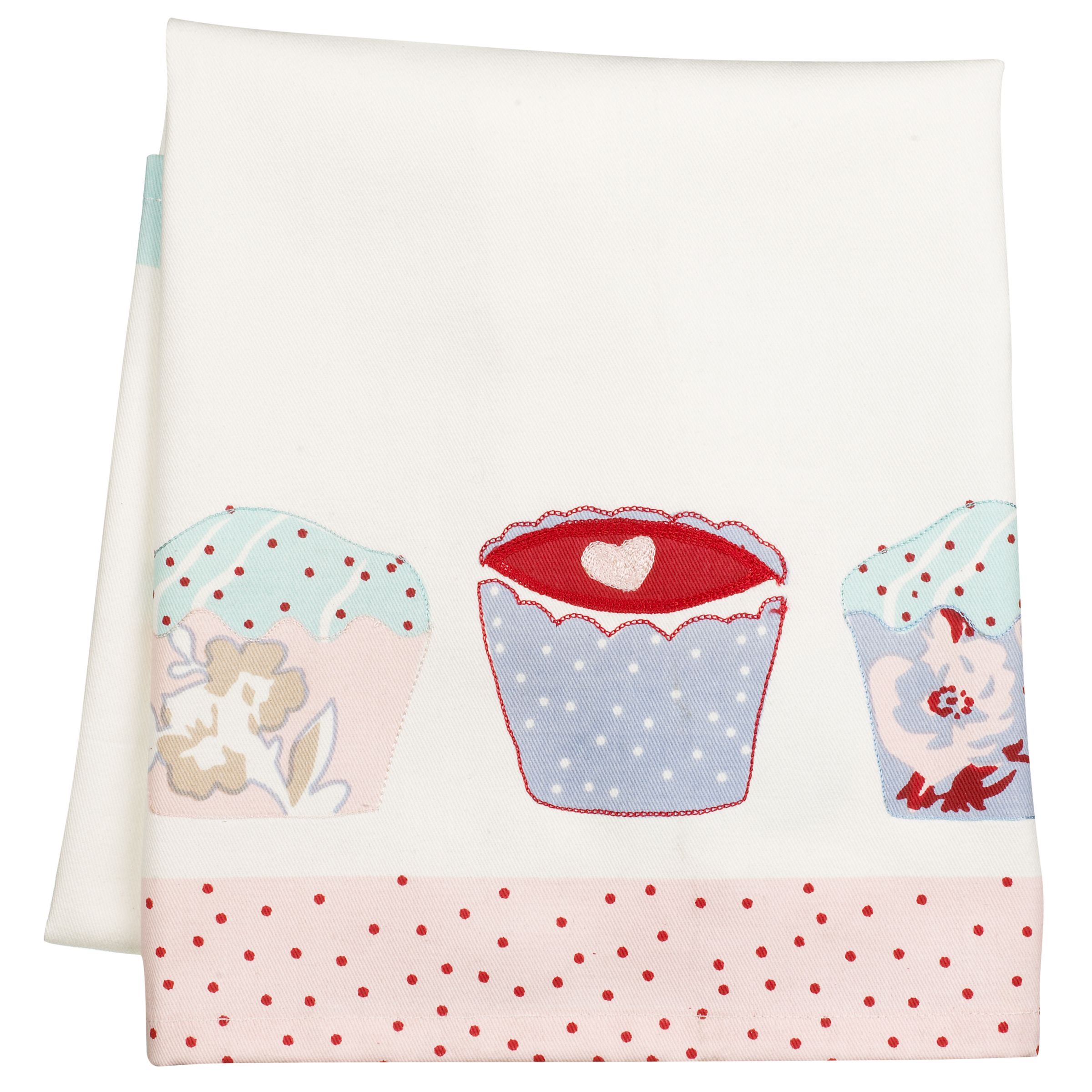 John Lewis Cupcakes Teatowels, Set of 2