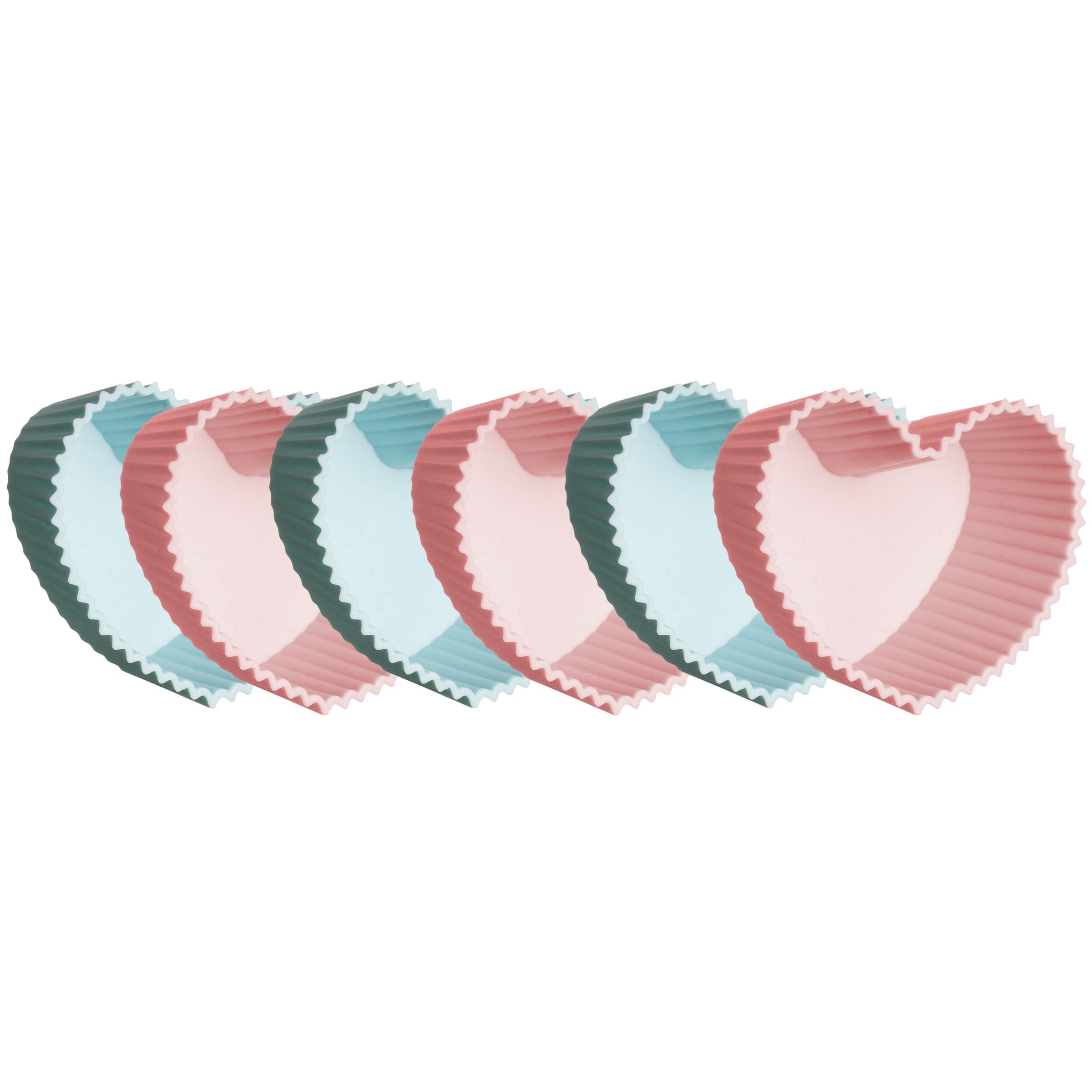 John Lewis Heart Cakes Cases Set of 6