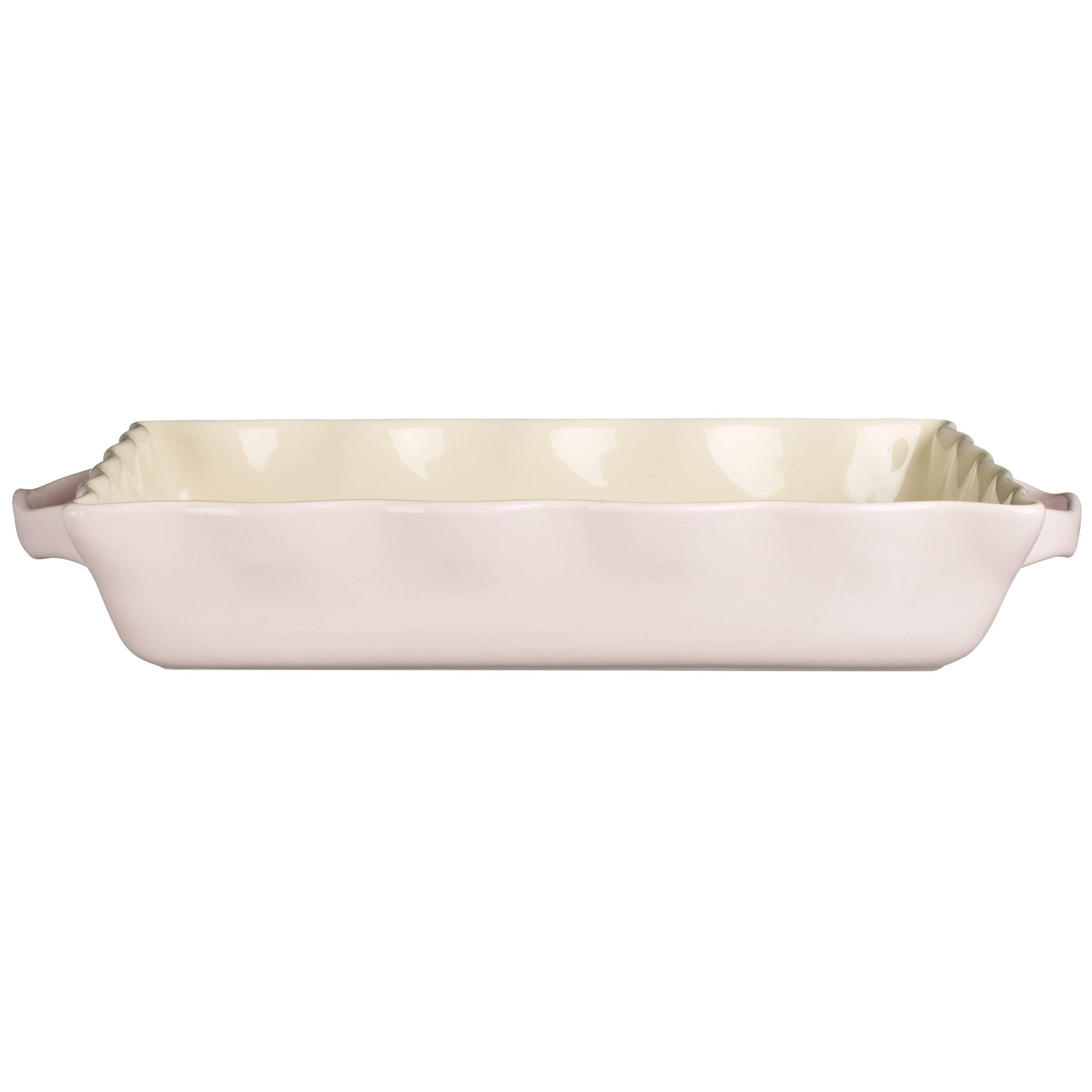 John Lewis Fluted Rectangular Baking Dish, Pink