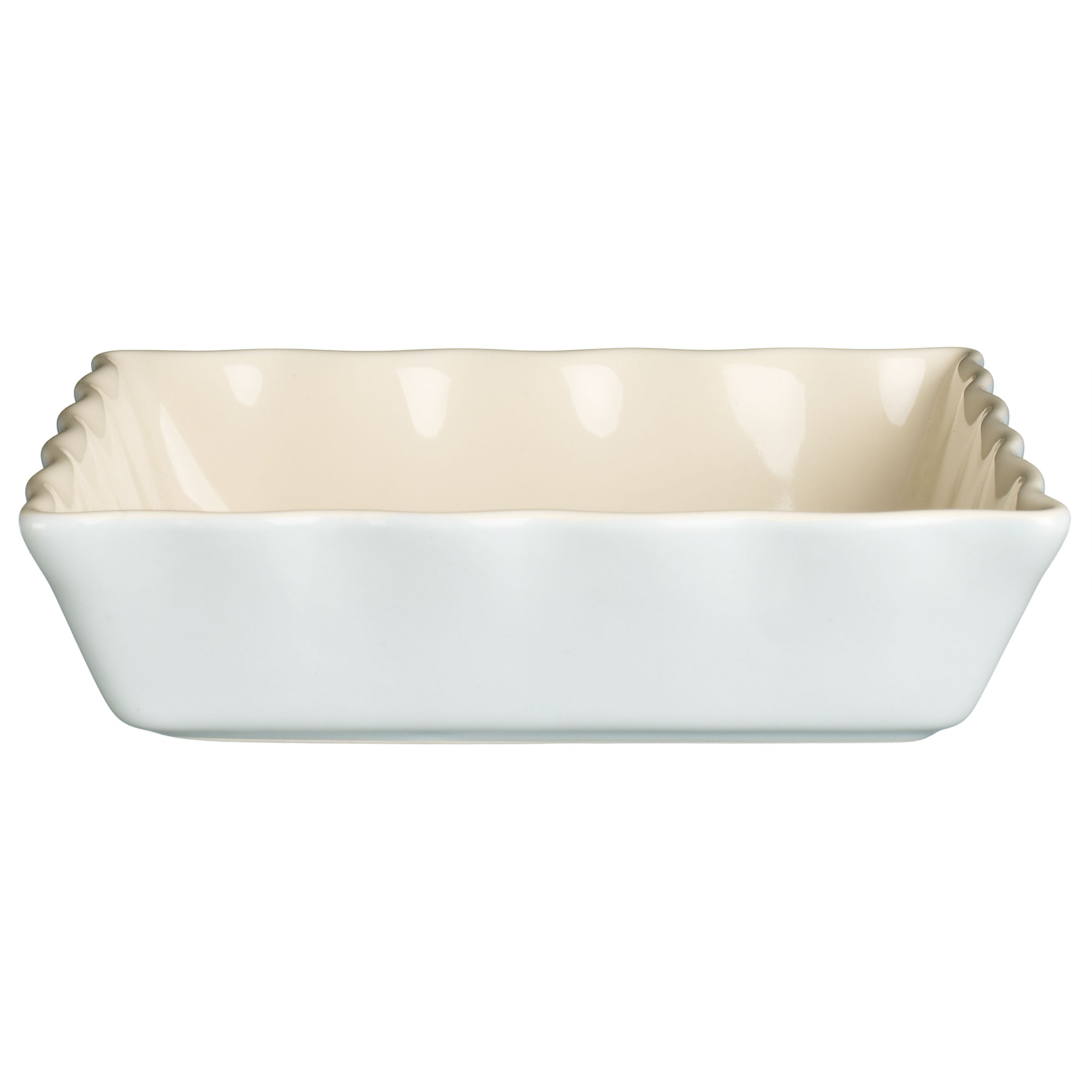 John Lewis Fluted Square Baking Dish, Blue