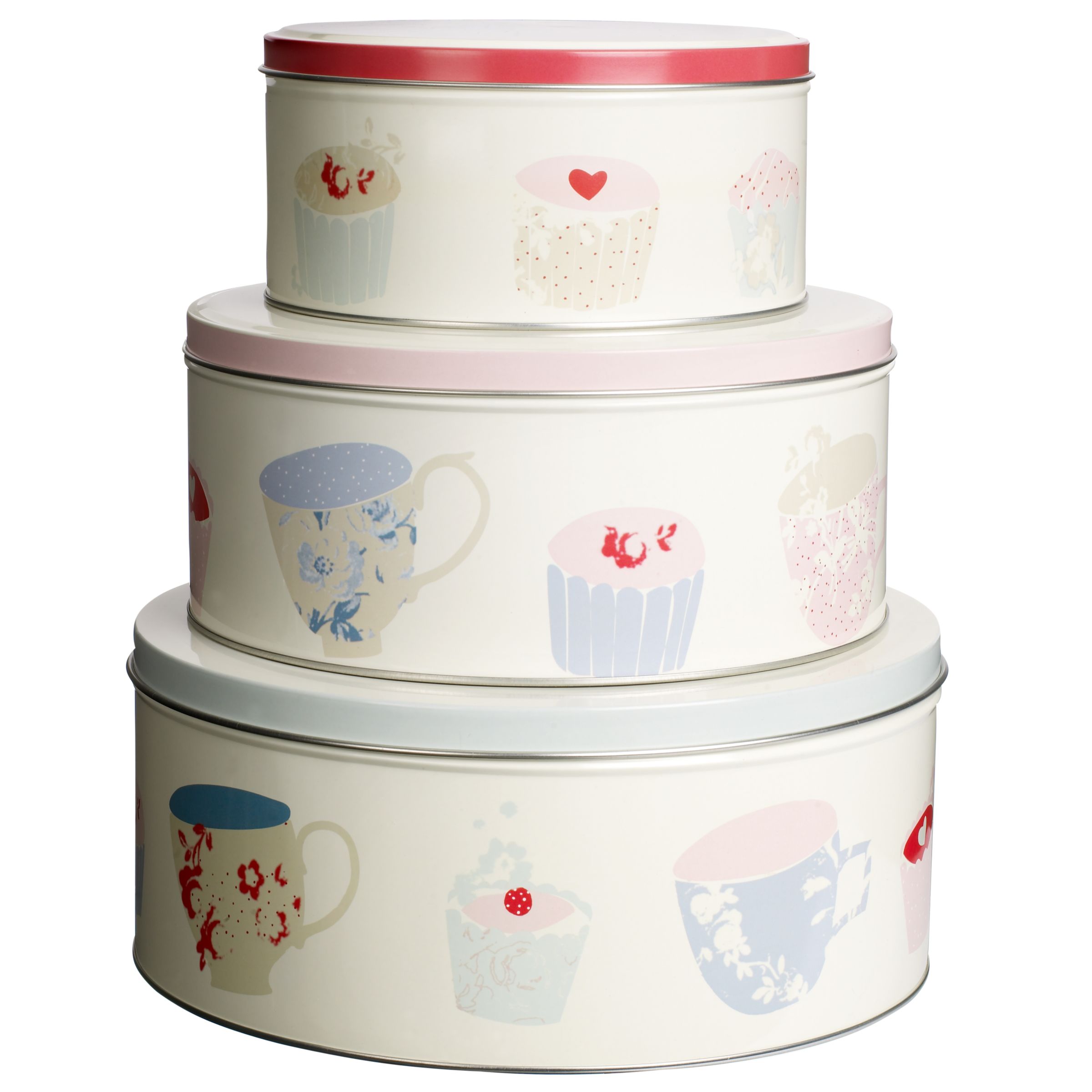 John Lewis Tea Time Cake Tins, Set of 3