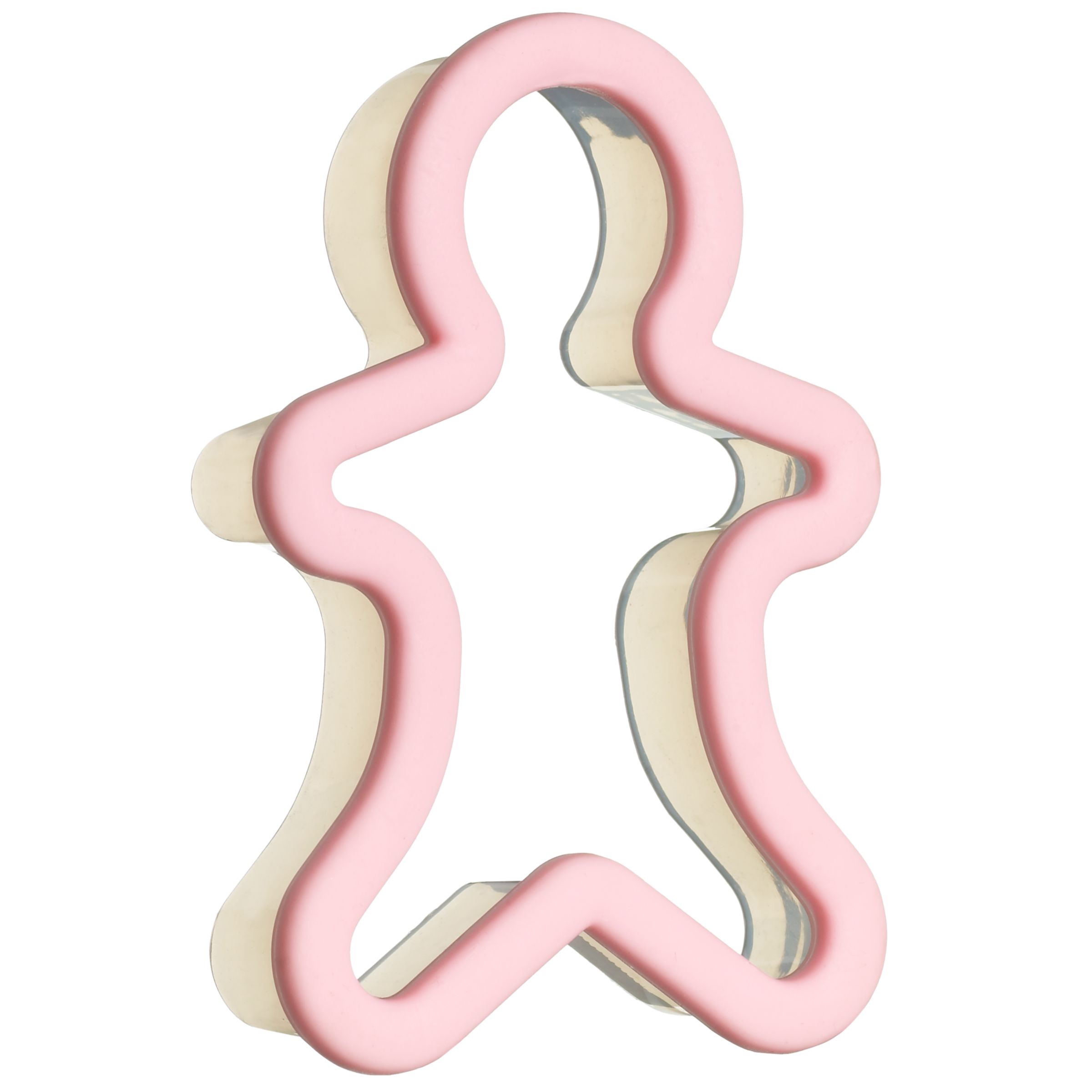 John Lewis Gingerbread Boy Cookie Cutter, Pink