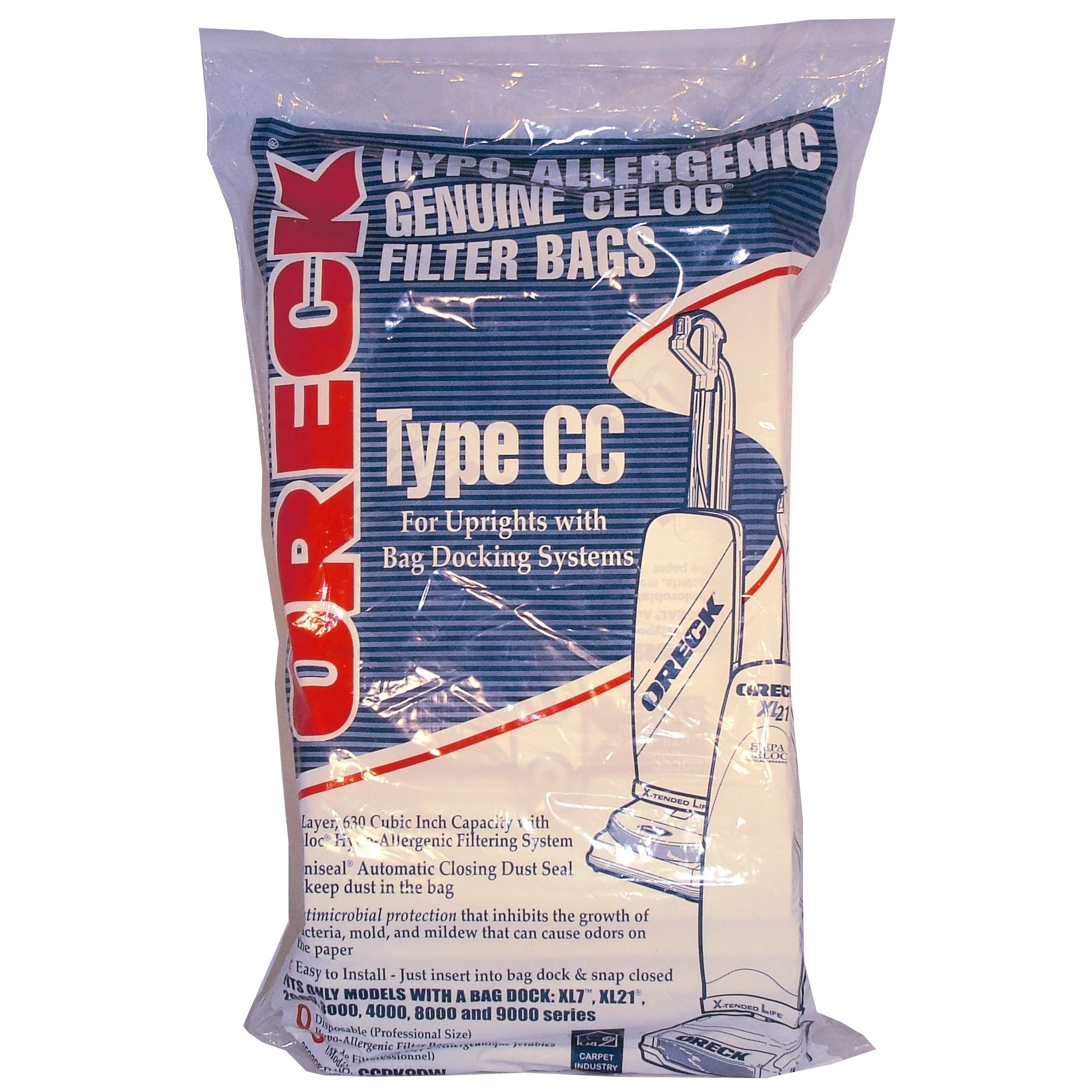 Oreck Vacuum Cleaner Bags, PK20008HP, Pack of 8