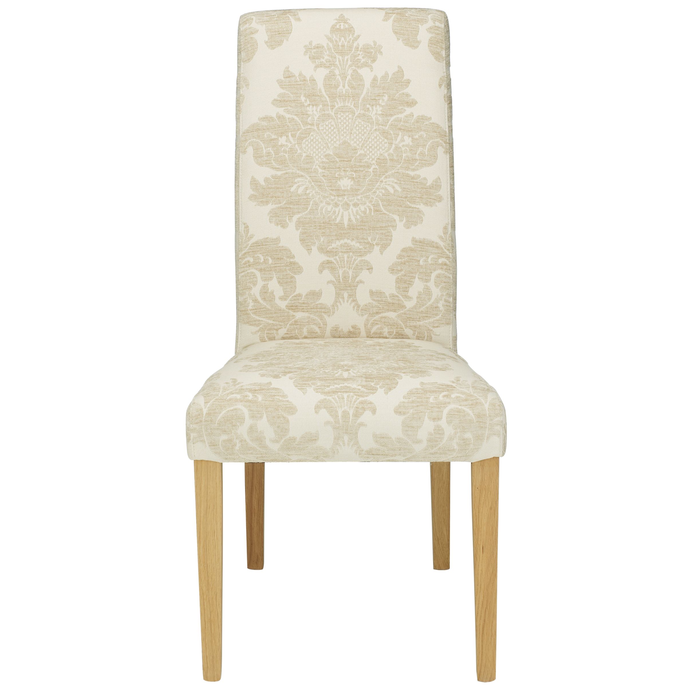 John Lewis Patricia Damask Fabric Dining Chair Cream