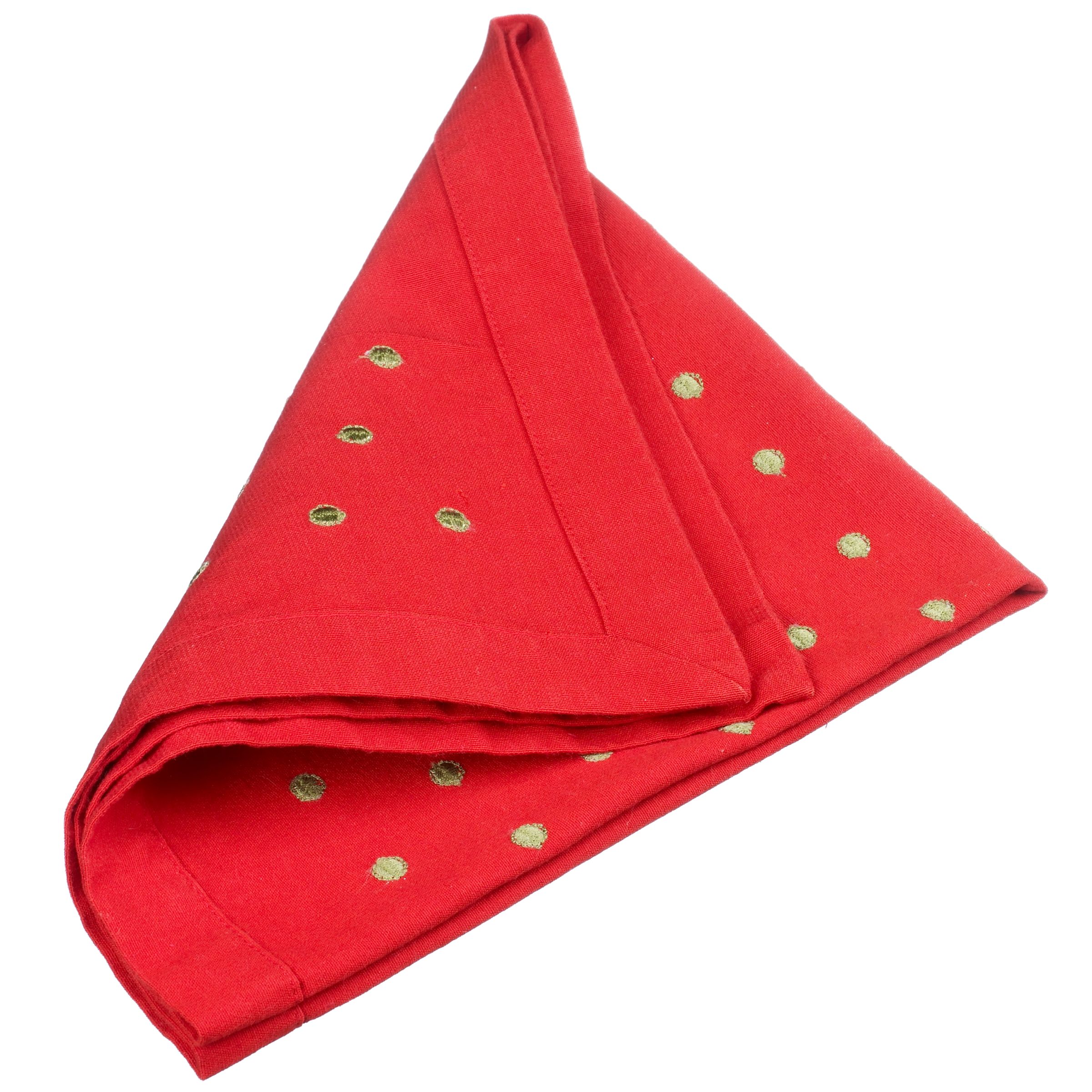 John Lewis Dots Napkin Red Green