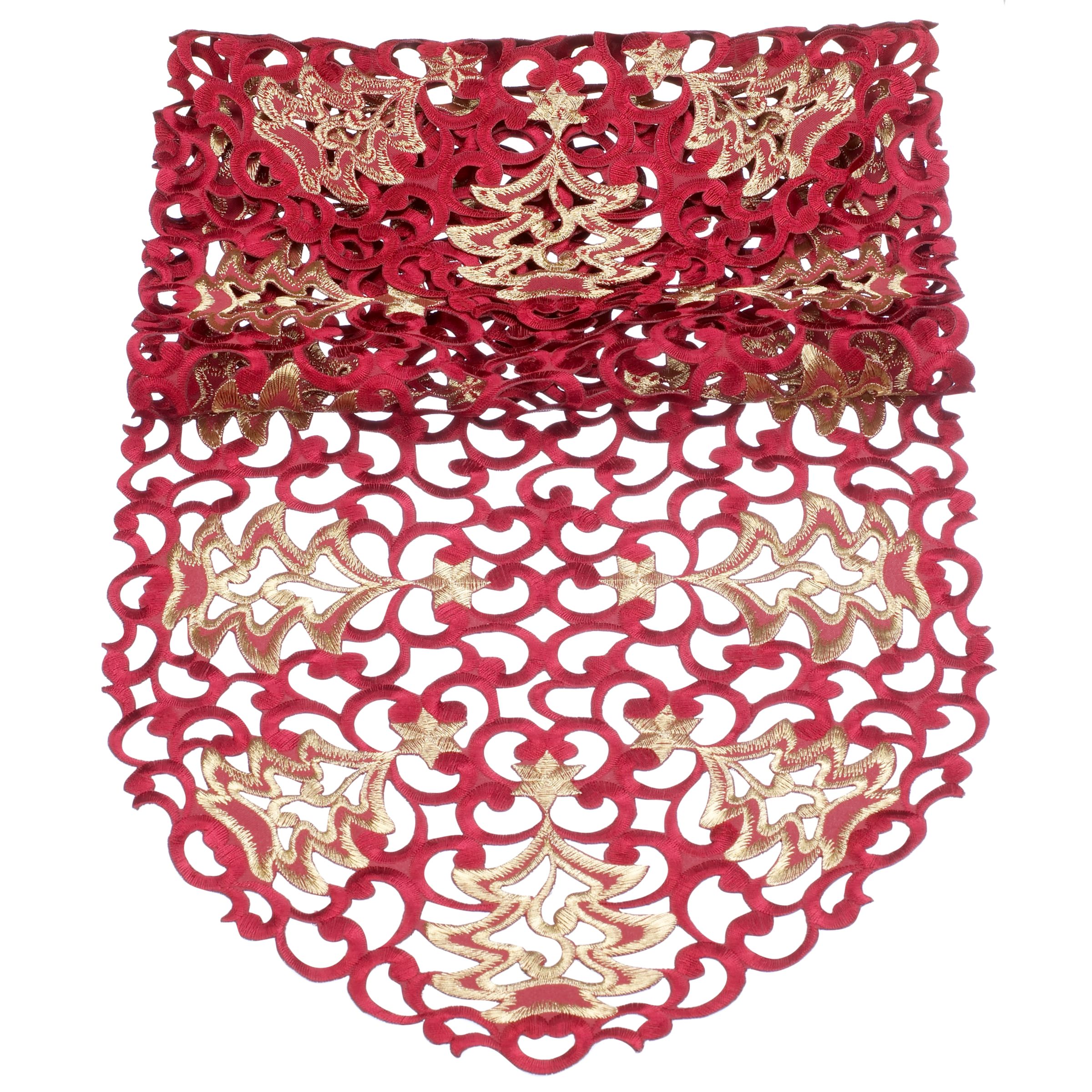 John Lewis Golden Trees Runner, Burgundy