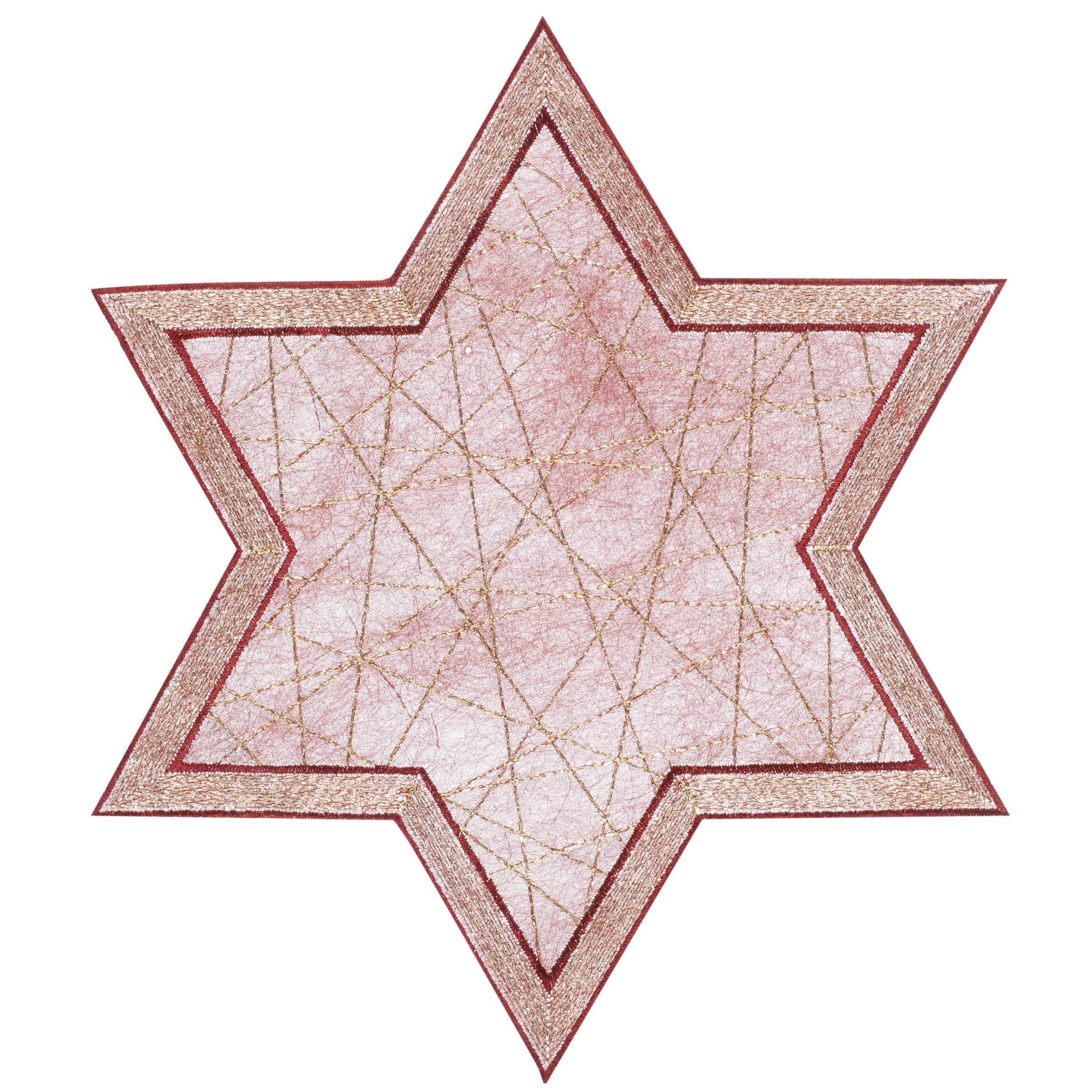 John Lewis Brilliant Star Placemat Red