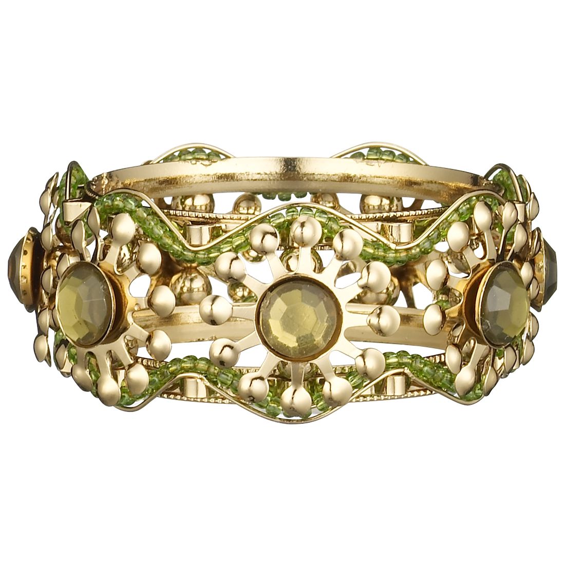 Beaded Jewel Napkin Ring, Green