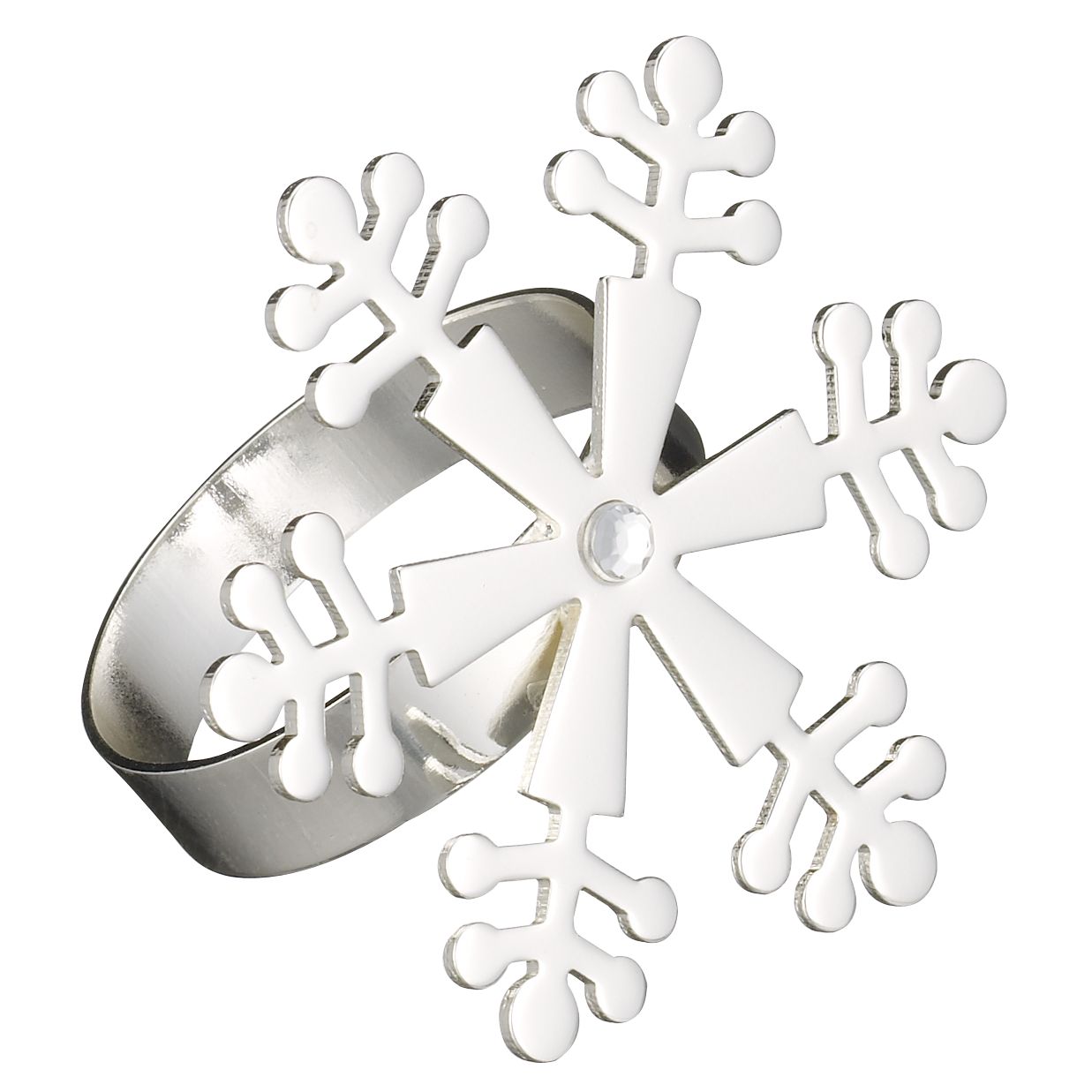 Snowflake Napkin Ring, Silver