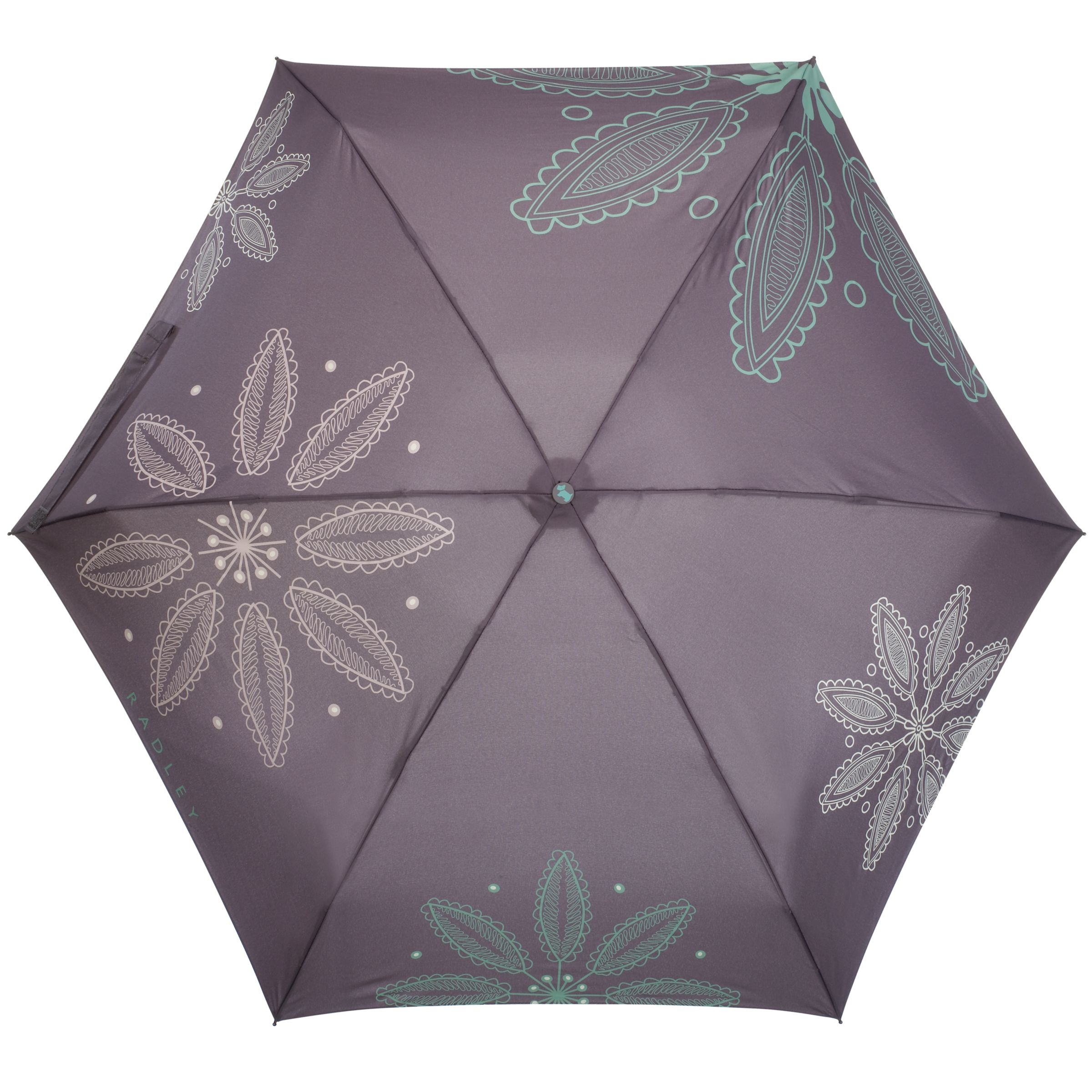 Radley Hattie Floral Print Umbrella, Dark Pink