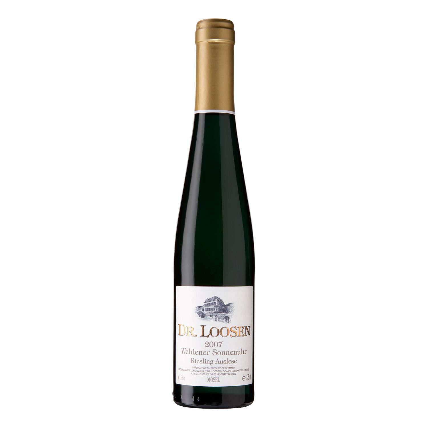 Dr Loosen, Wehlener Sonnenuhr Riesling Auslese Gold Capsule 2007 Mosel-Saar- Ruwer, Germany, 37.5cl at John Lewis