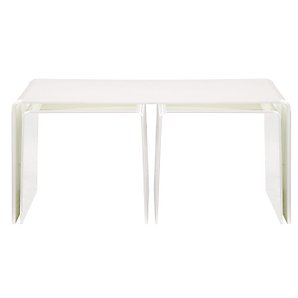 Ice Tables, White, Set of 2