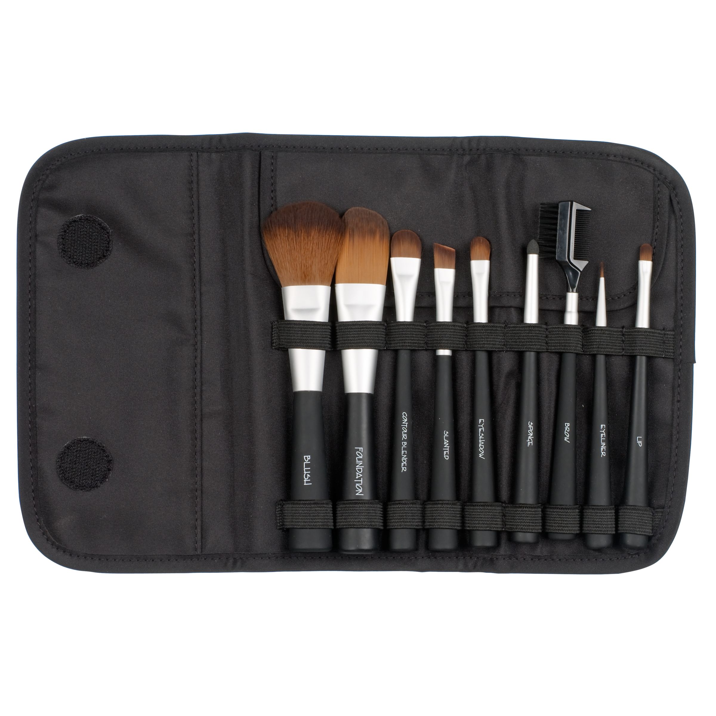9 Piece Brush Set Black