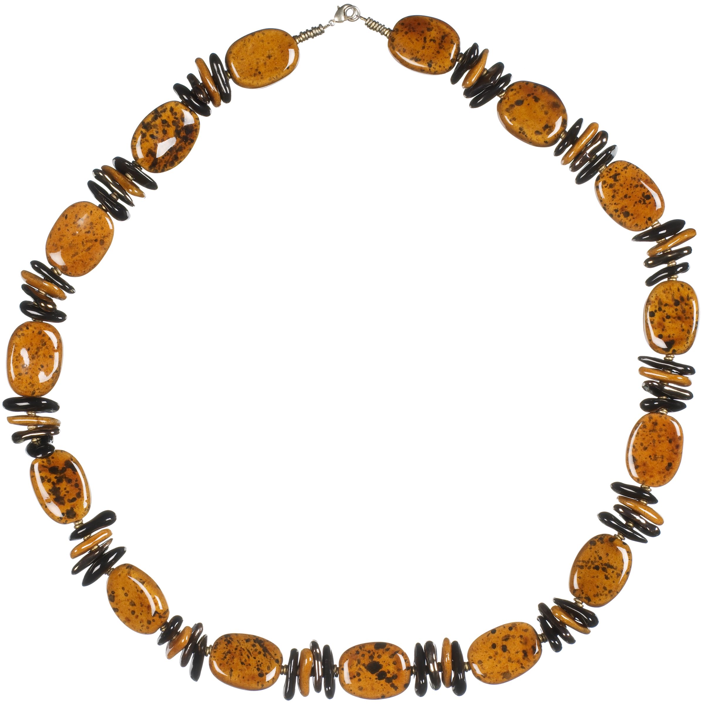 Kazuri Splashdown Ceramic Bead Necklace, Beehive