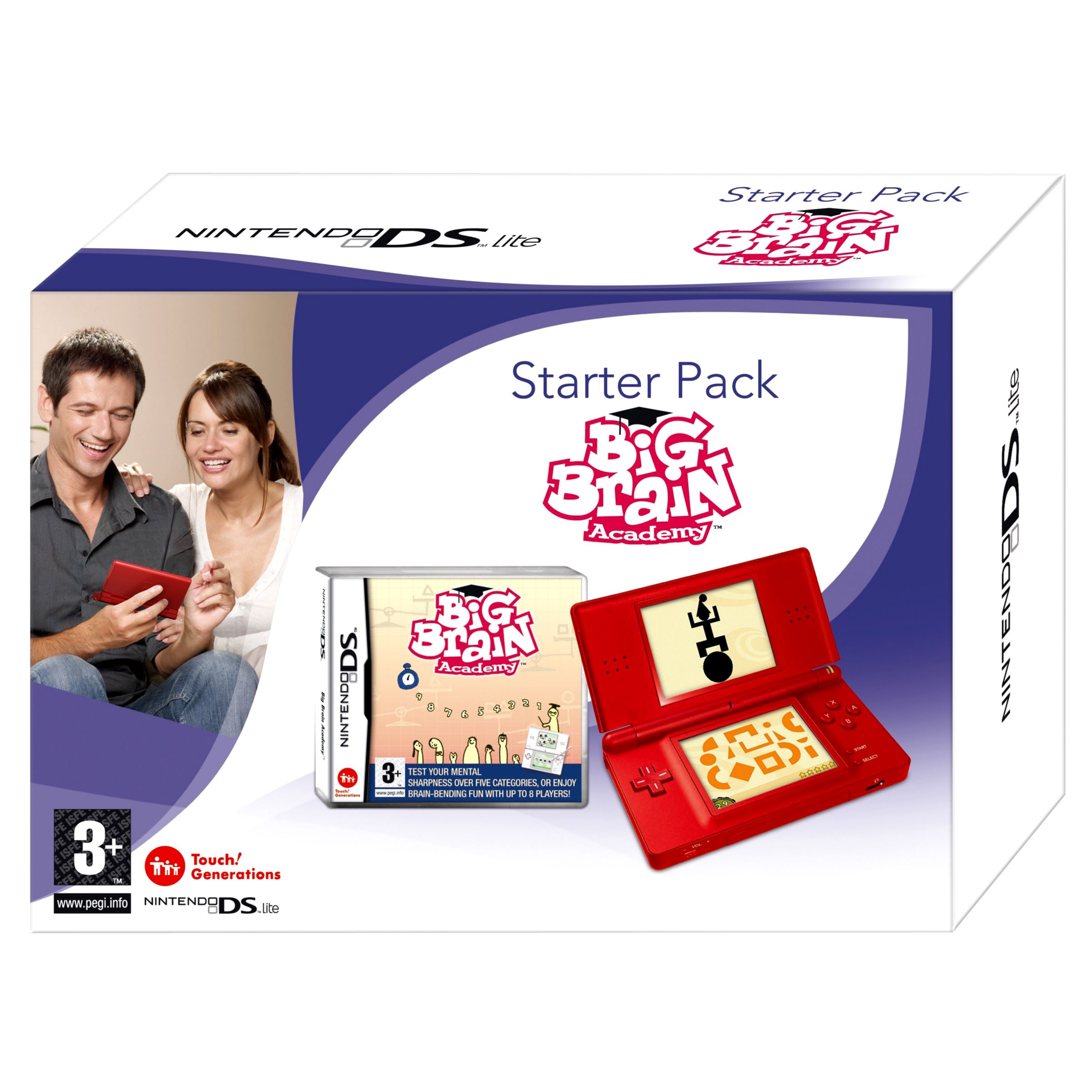 Nintendo DS Lite, Red with Big Brain Academy