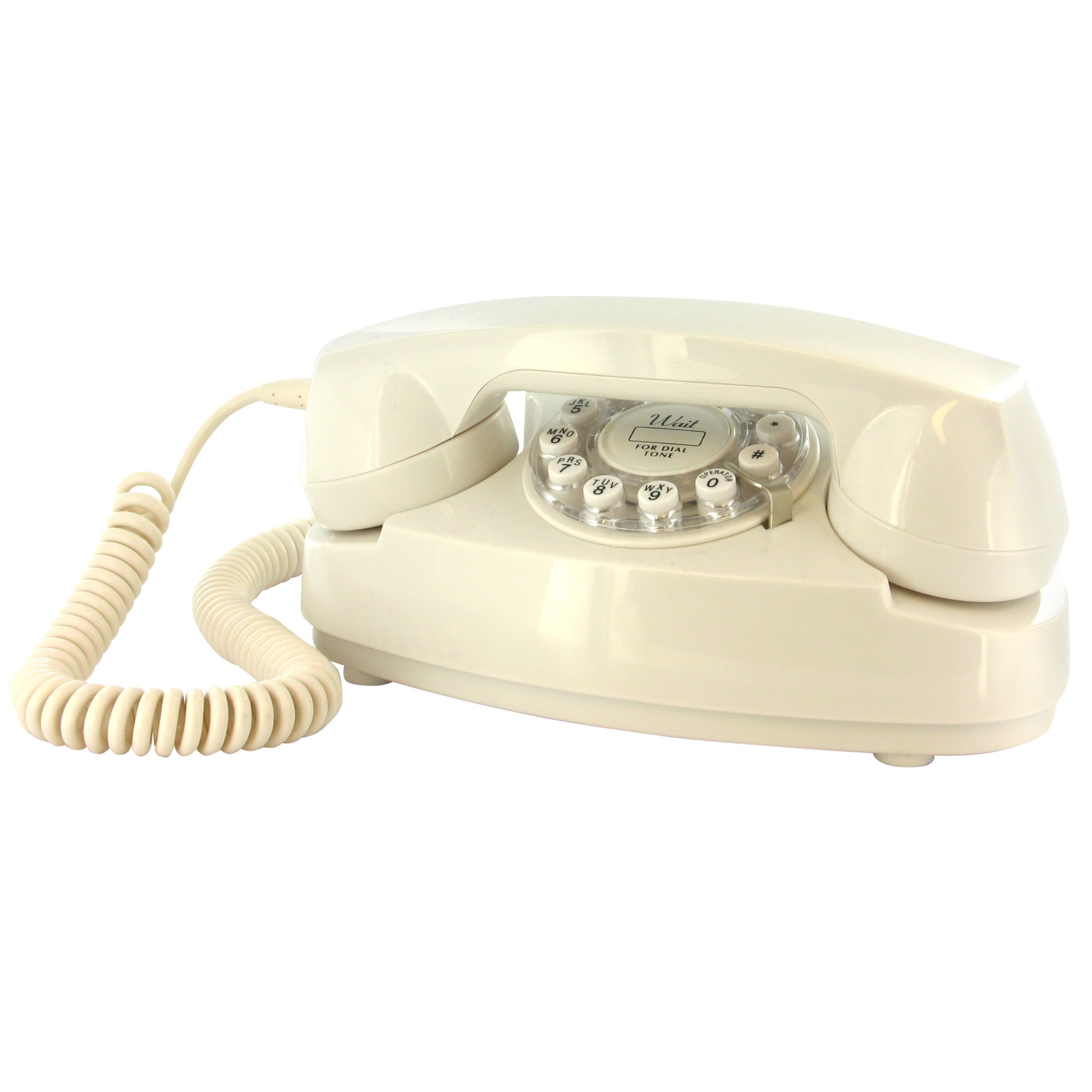 Wild and Wolf Cream Princess Classic Corded Telephone