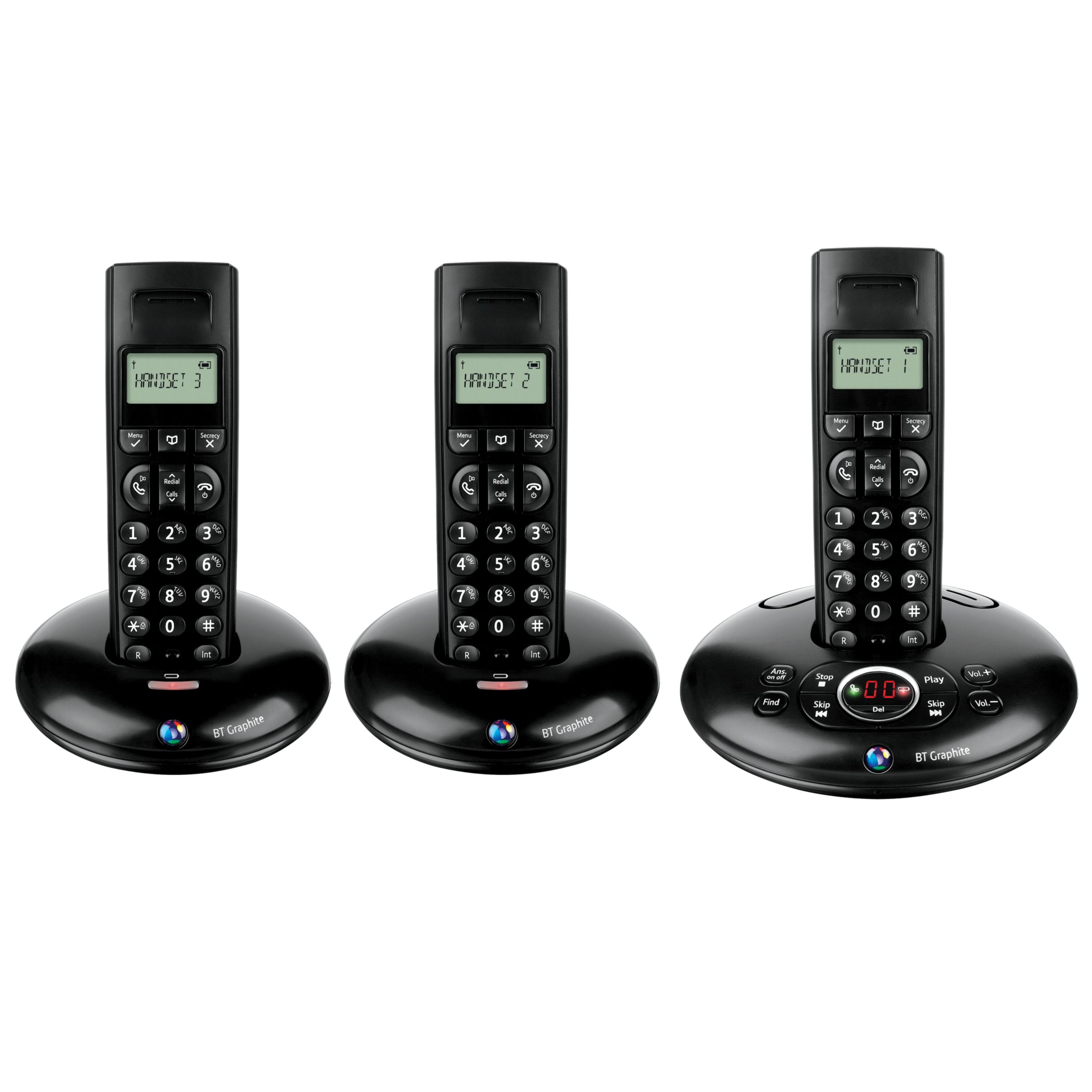 BT Graphite 1500 Digital Telephone and Answering Machine Single DECT