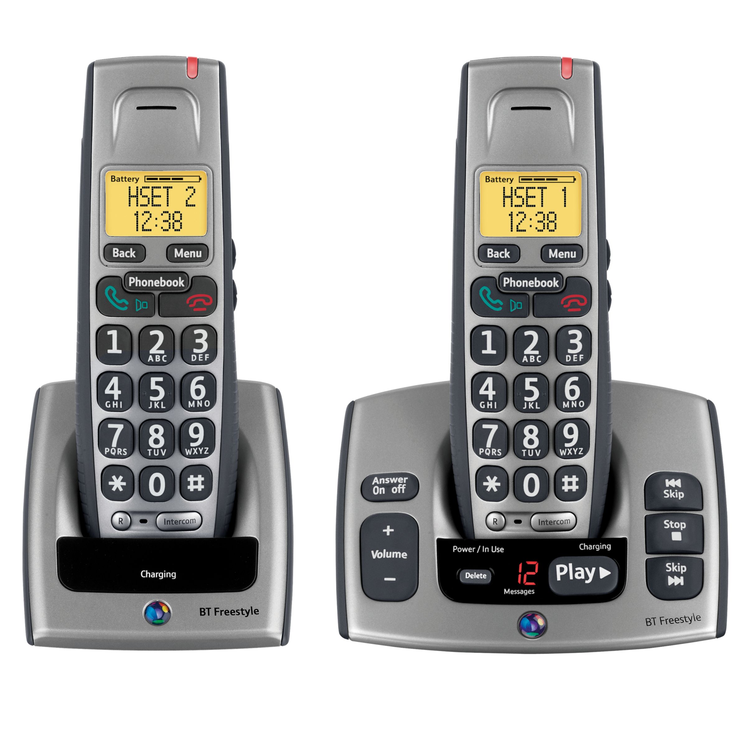 BT Freestyle 750 Digital Telephone and Answering Machine Twin DECT
