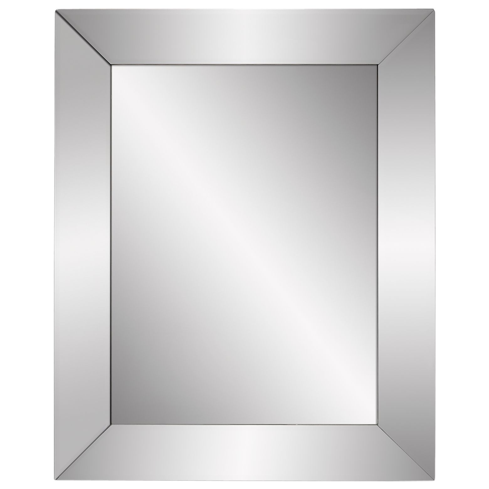 John Lewis Bevel Simple Mirror, Small, H50 x W40cm