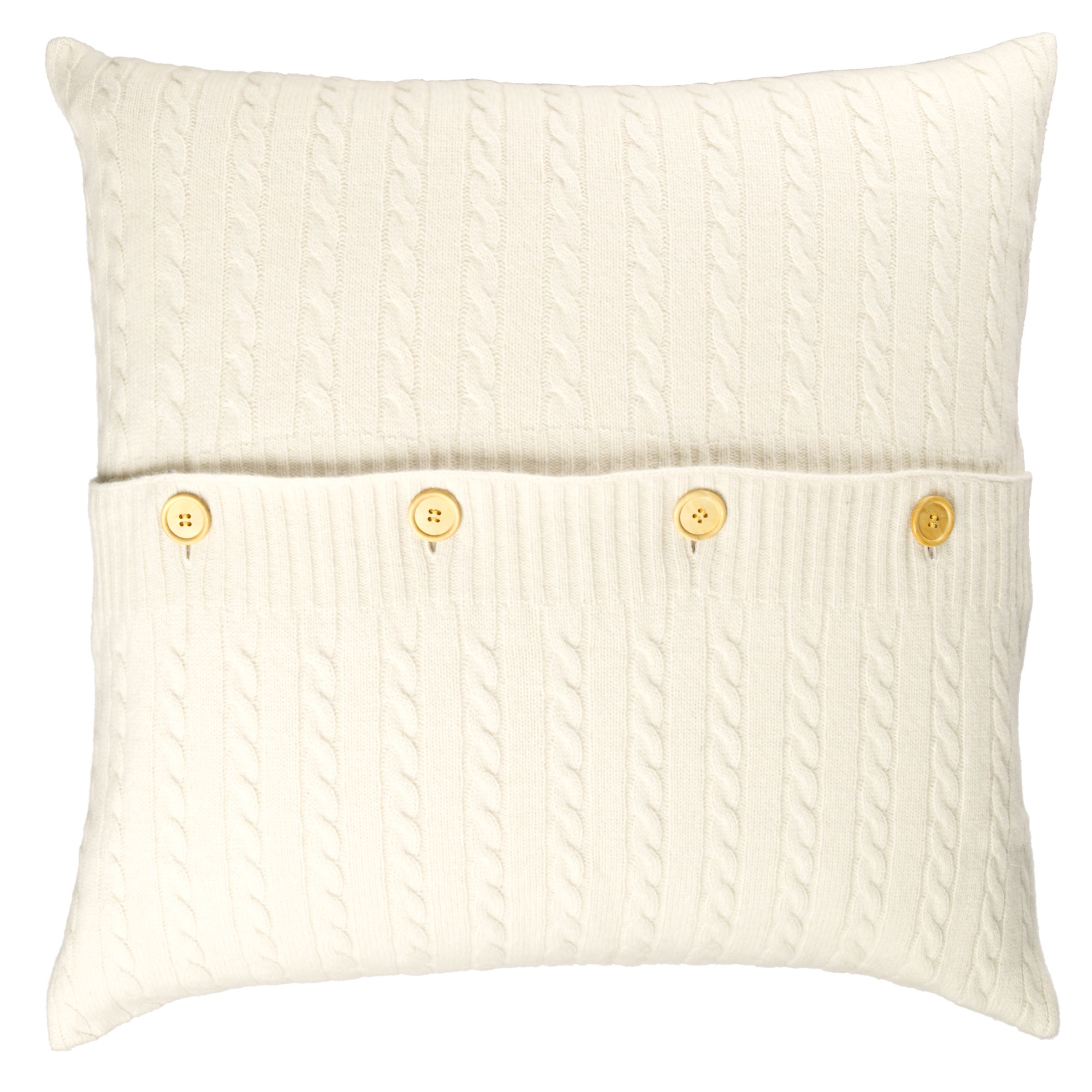 John Lewis Cableknit Pillowsham, Cream