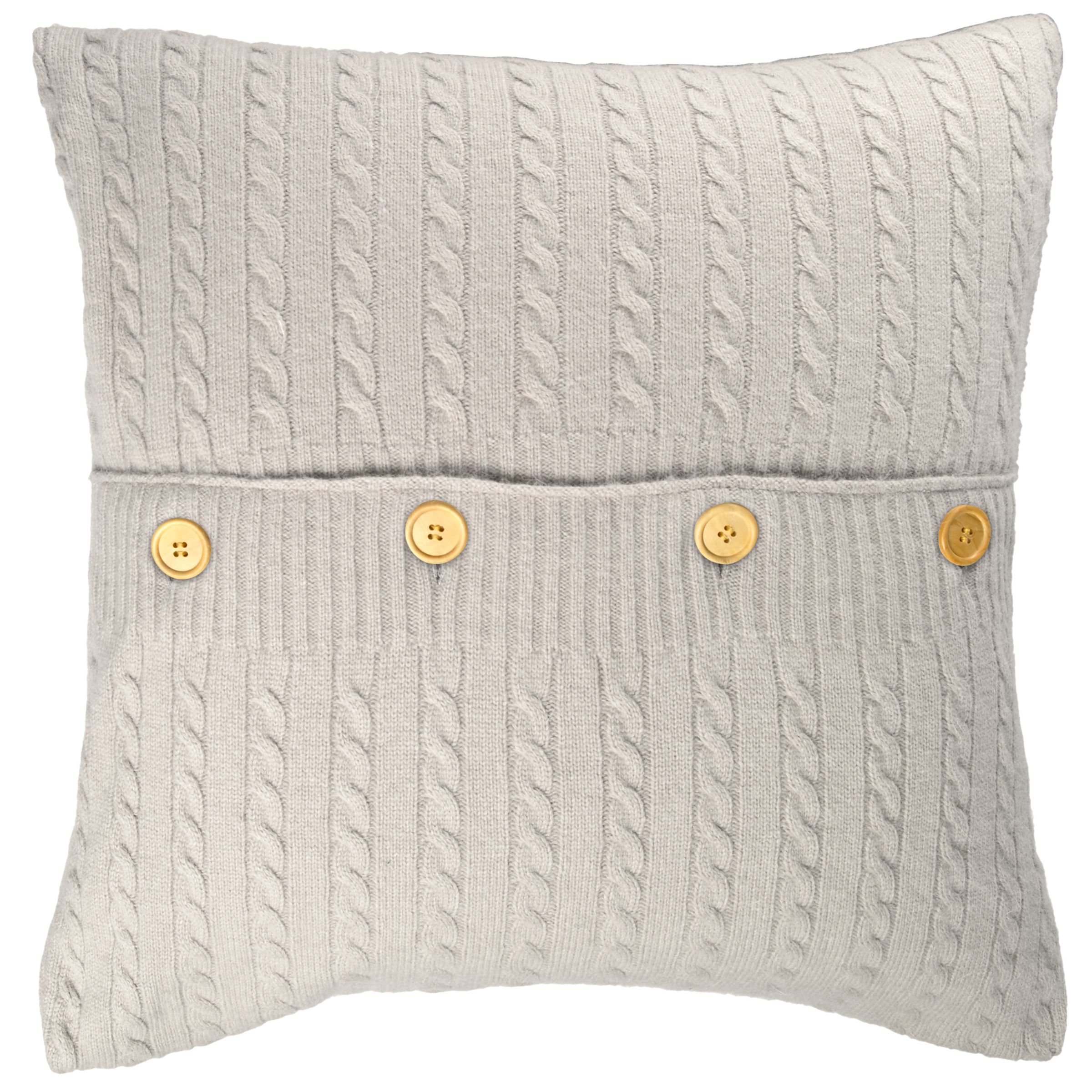 John Lewis Cableknit Pillowsham, Grey