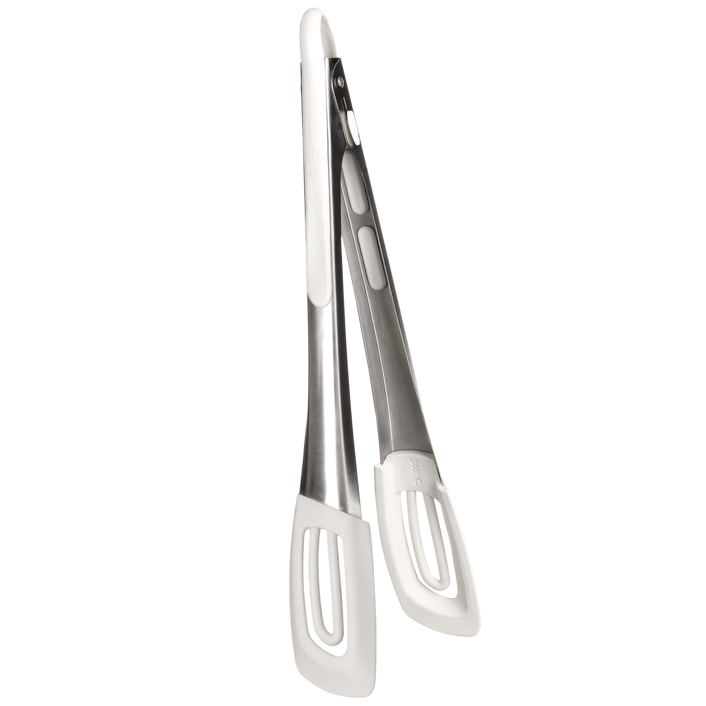 Chef39n Silicone Tongs White