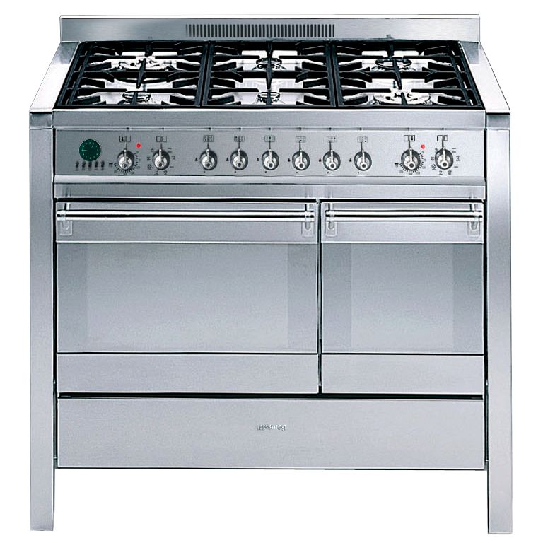 Smeg A2-6 Dual Fuel Cooker, Stainless Steel at John Lewis