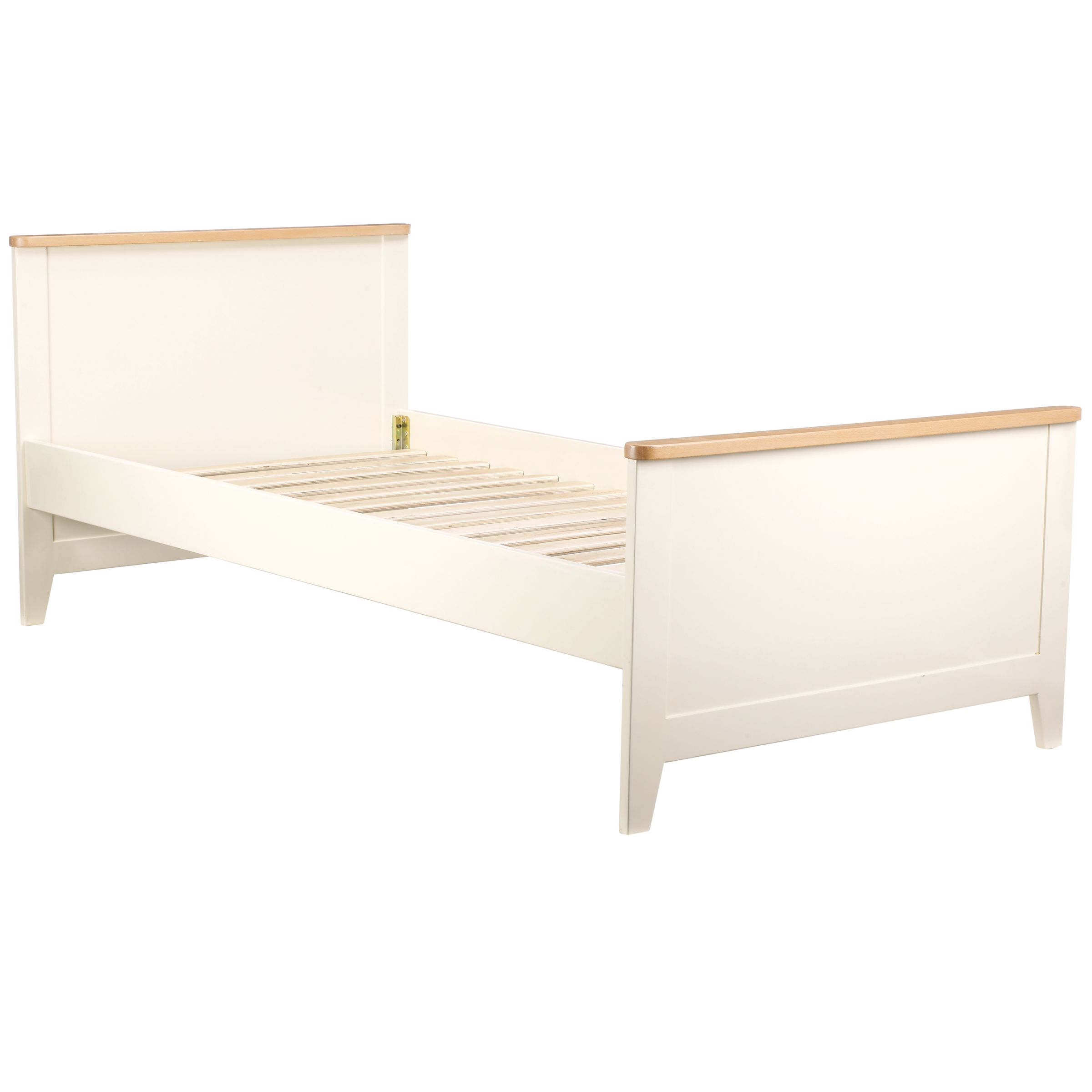 John Lewis Nouveau Single Bedstead, Ivory