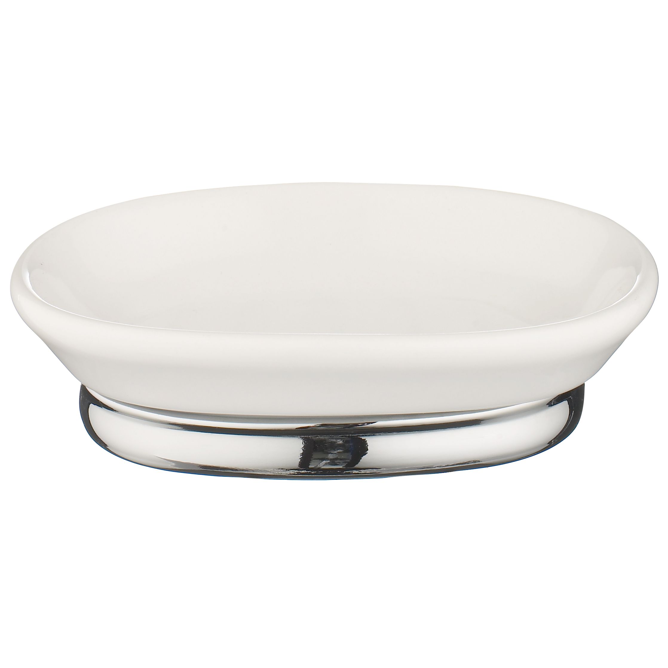 John Lewis York Soap Dish, White