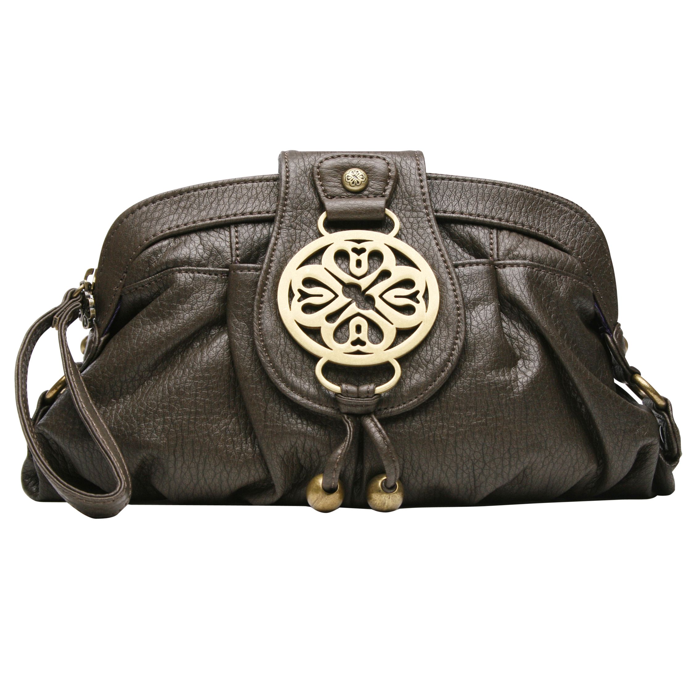 Mischa Barton Lyla Large Clutch Bag, Chocolate