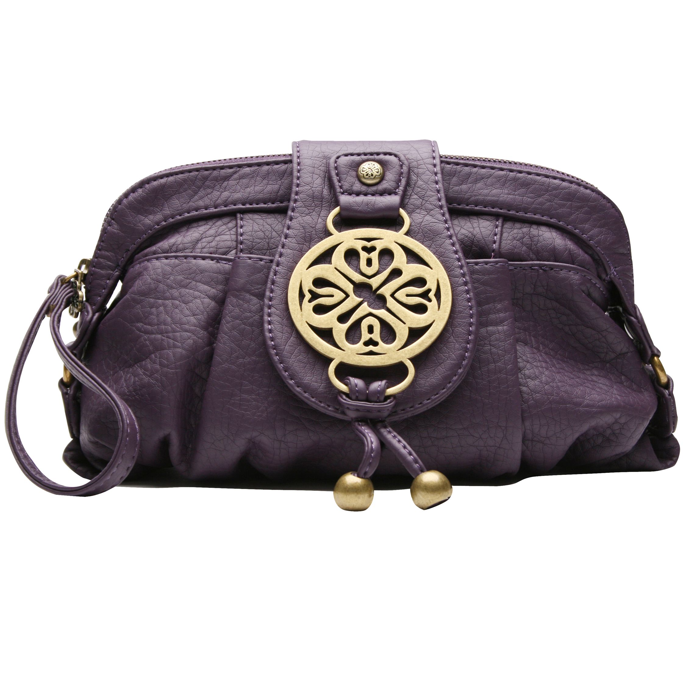 Mischa Barton Lyla Large Clutch Bag, Purple