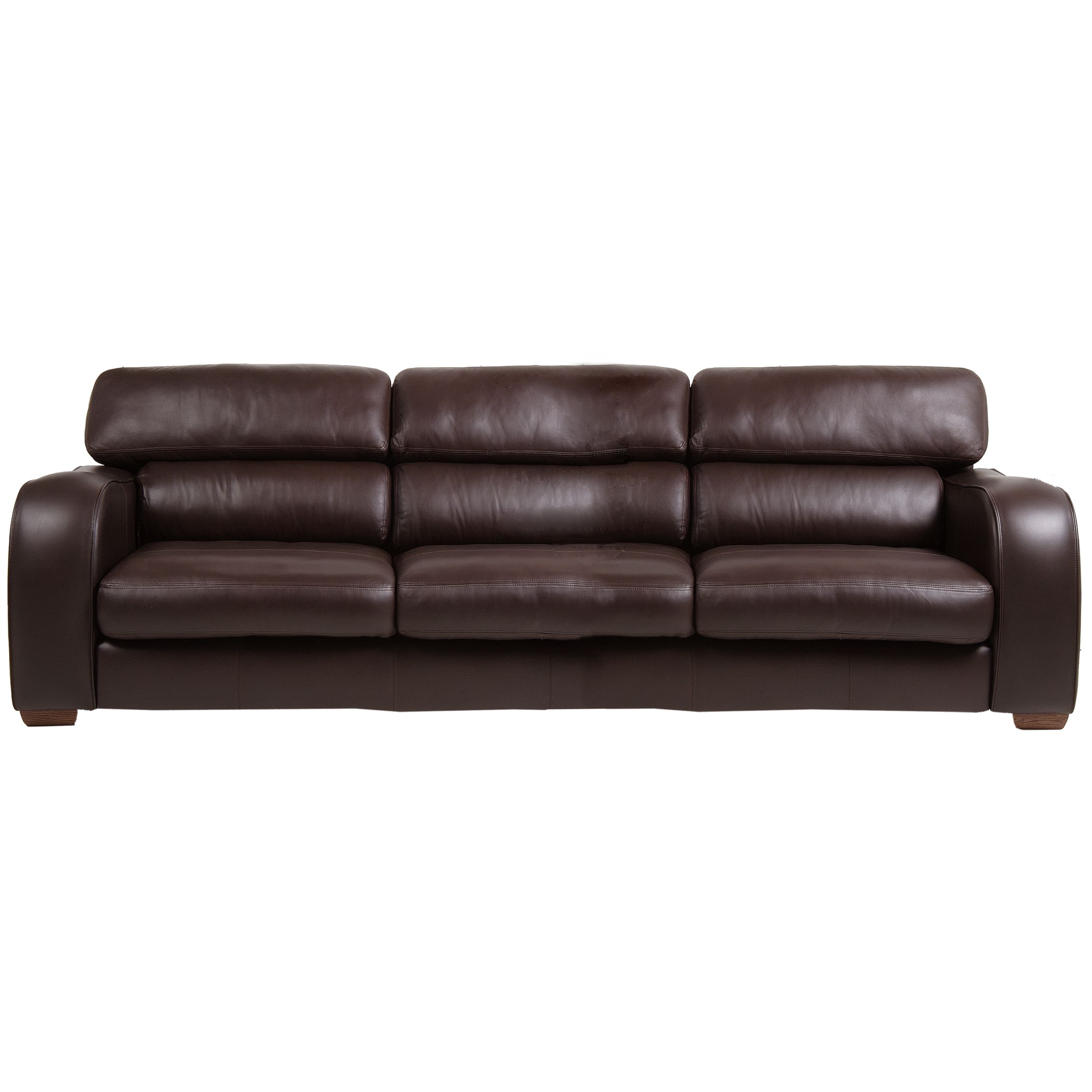 John Lewis Granada Grand Leather Sofa Rioja