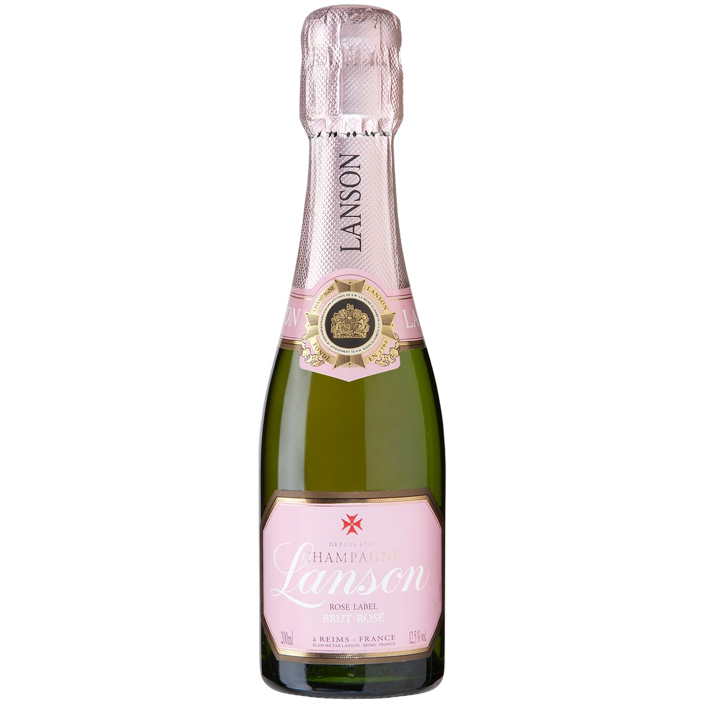 Lanson Brut Rosé NV Champagne, France, 20cl (quarter bottle)