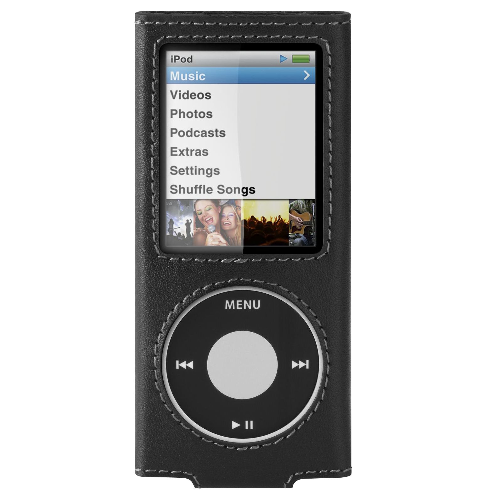 Belkin F8Z375EA Leather Sleeve for iPod nano 4th generation Black
