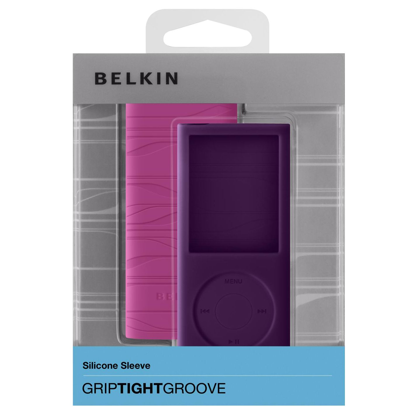 Belkin F8Z380PKP Silicone Sleeve for iPod nano 4th generation PinkPurple