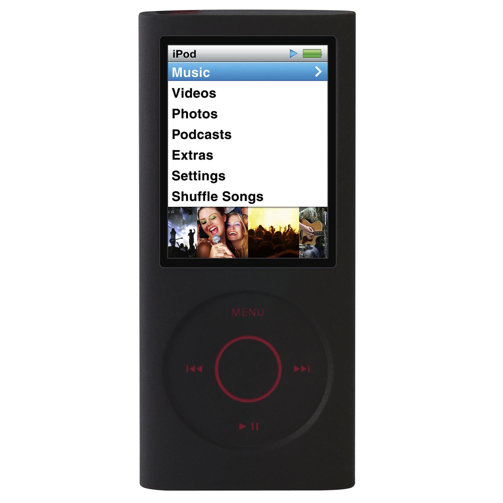 Belkin F8Z379BKI Sonic Wave TwoTone Silicone Sleeve for iPod nano 4th generation BlackInfared