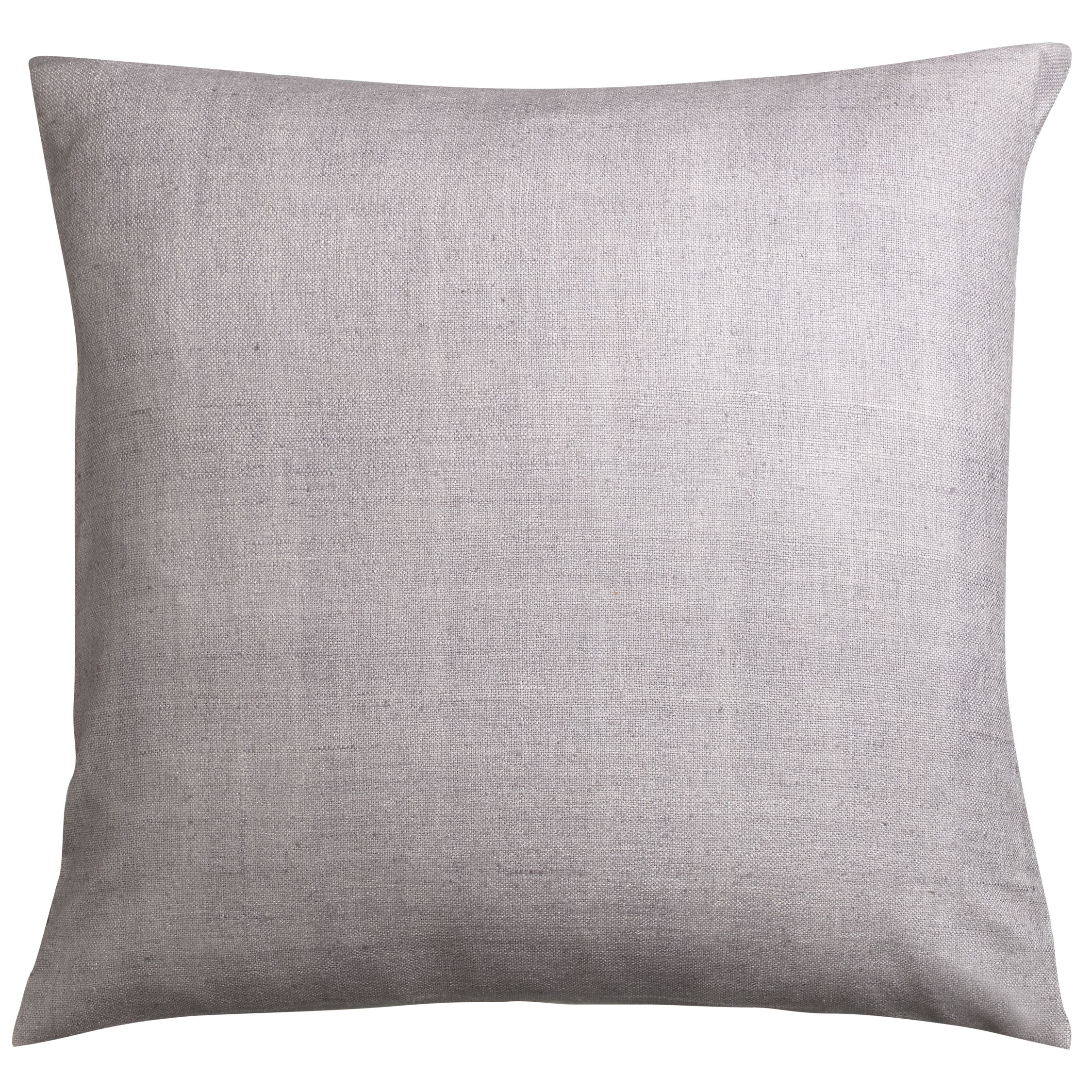 John Lewis Raw Silk Cushion, Stone, Stone, One