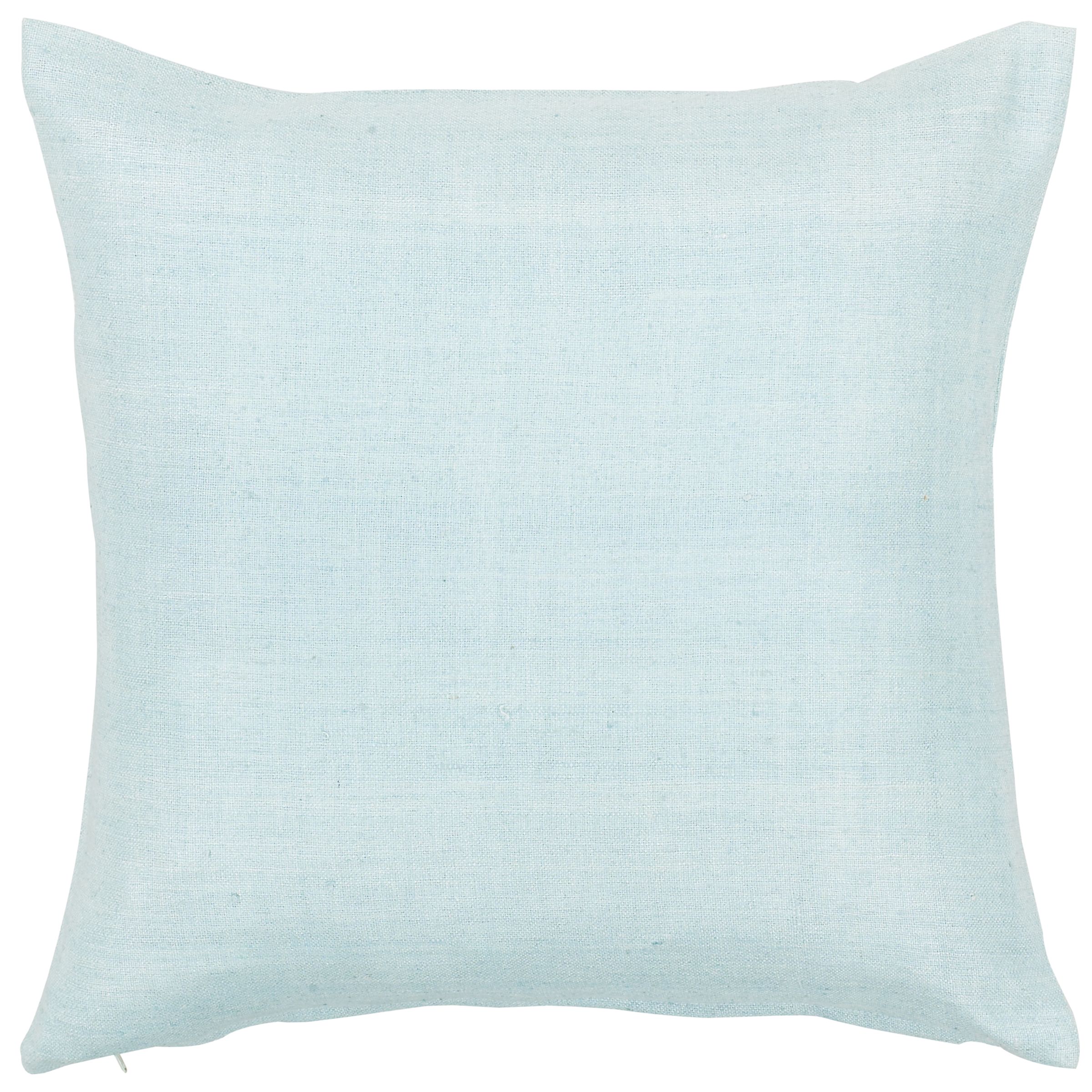 John Lewis Raw Silk Cushion, Stone, Duck Egg,